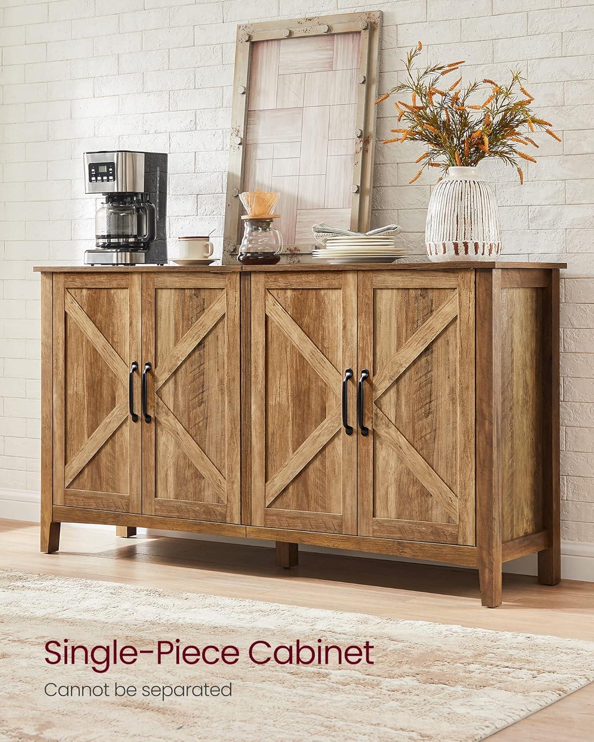 Wrought Studio™ Yvette 59"W Credenza Sideboard, Buffet Storage Cabinet