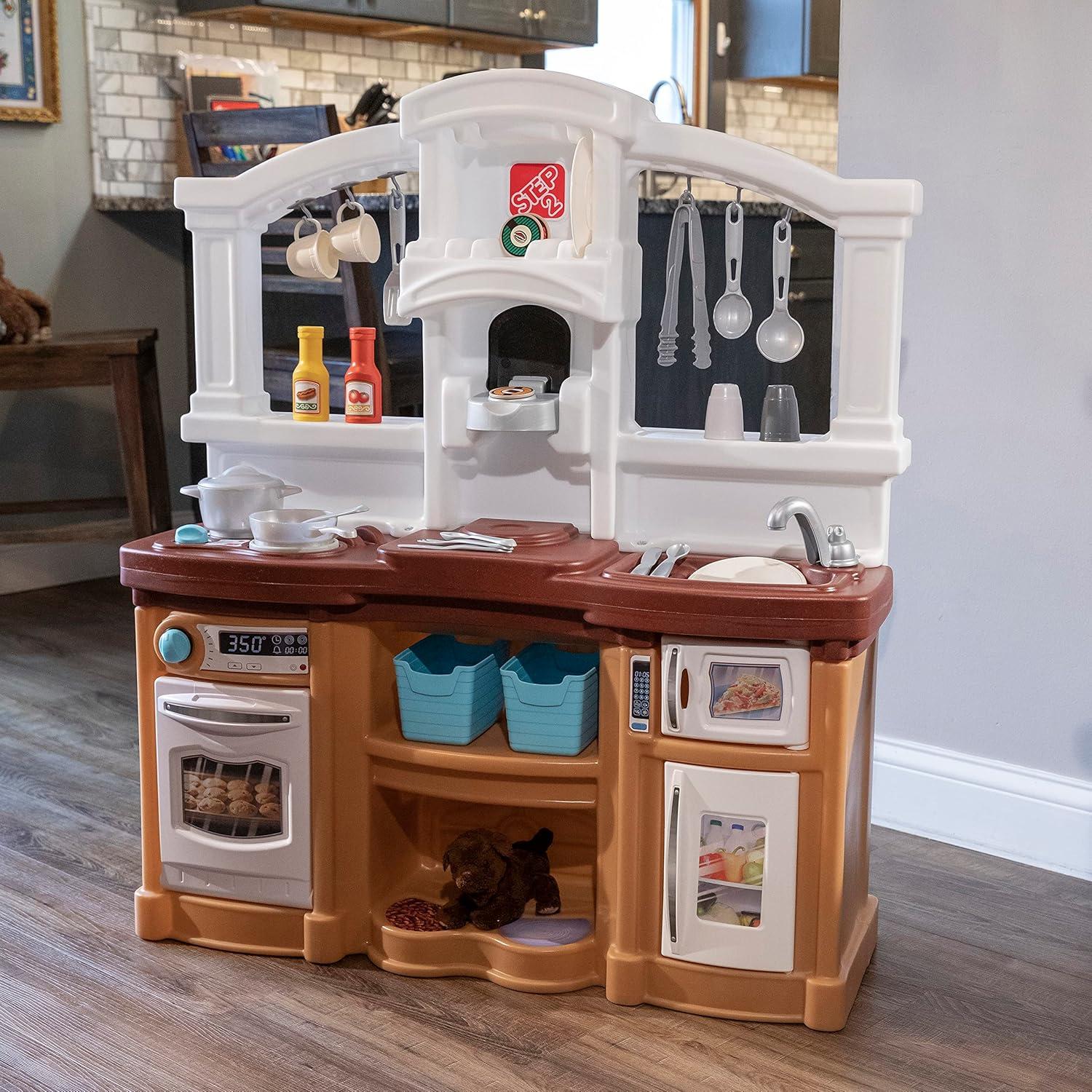 Step2 Fun with Friends Tan Plastic Play Kitchen Set