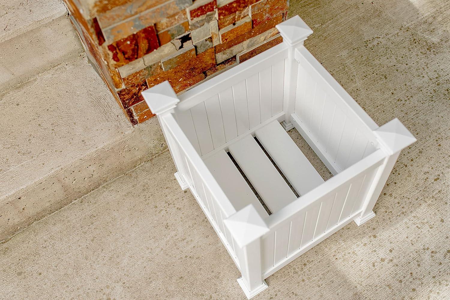Vita White Vinyl Planter Box & Reviews | Wayfair