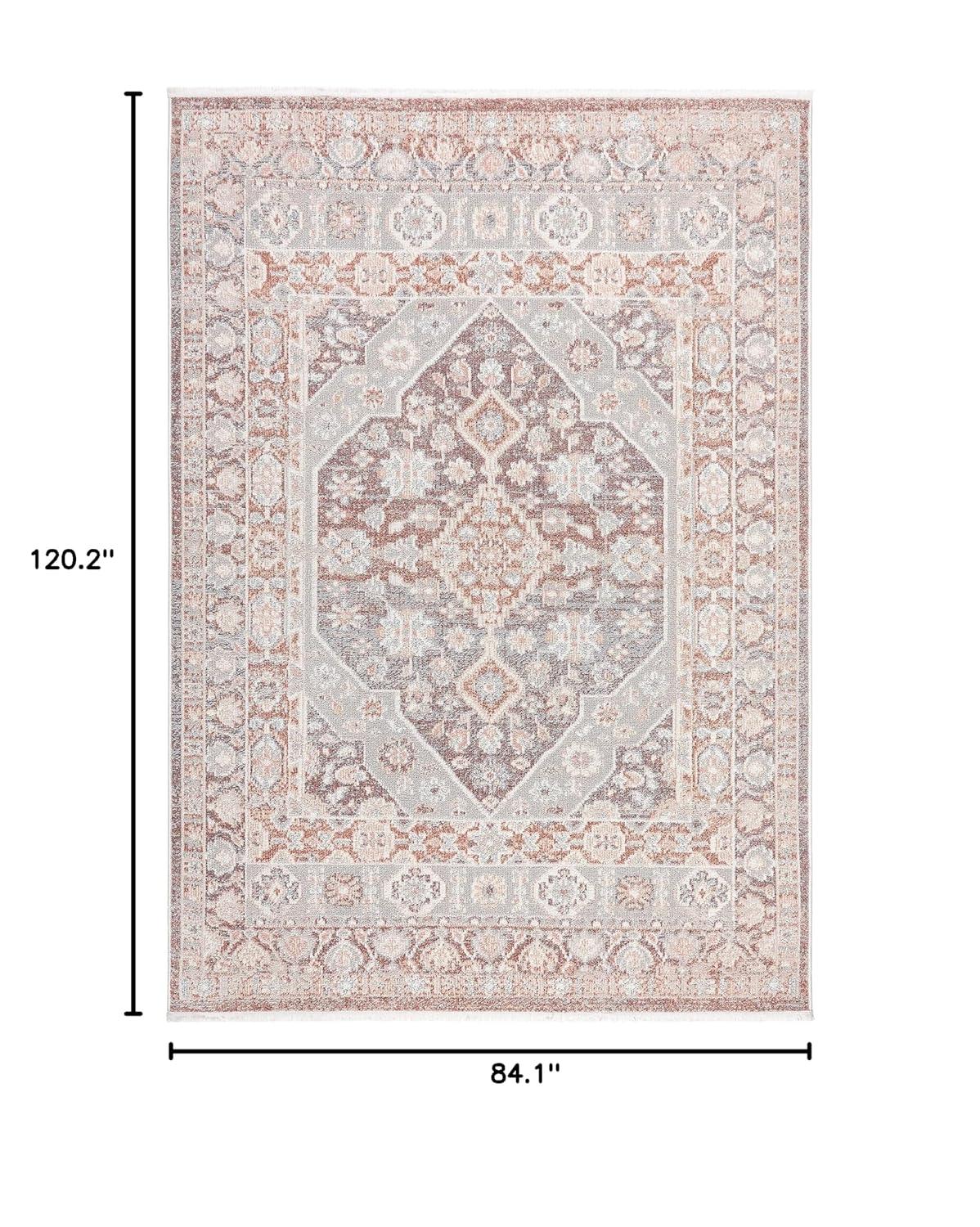 Town & Country Everyday Rein Everwash Non-Slip Backing Washable Area Rug Brown/Grey