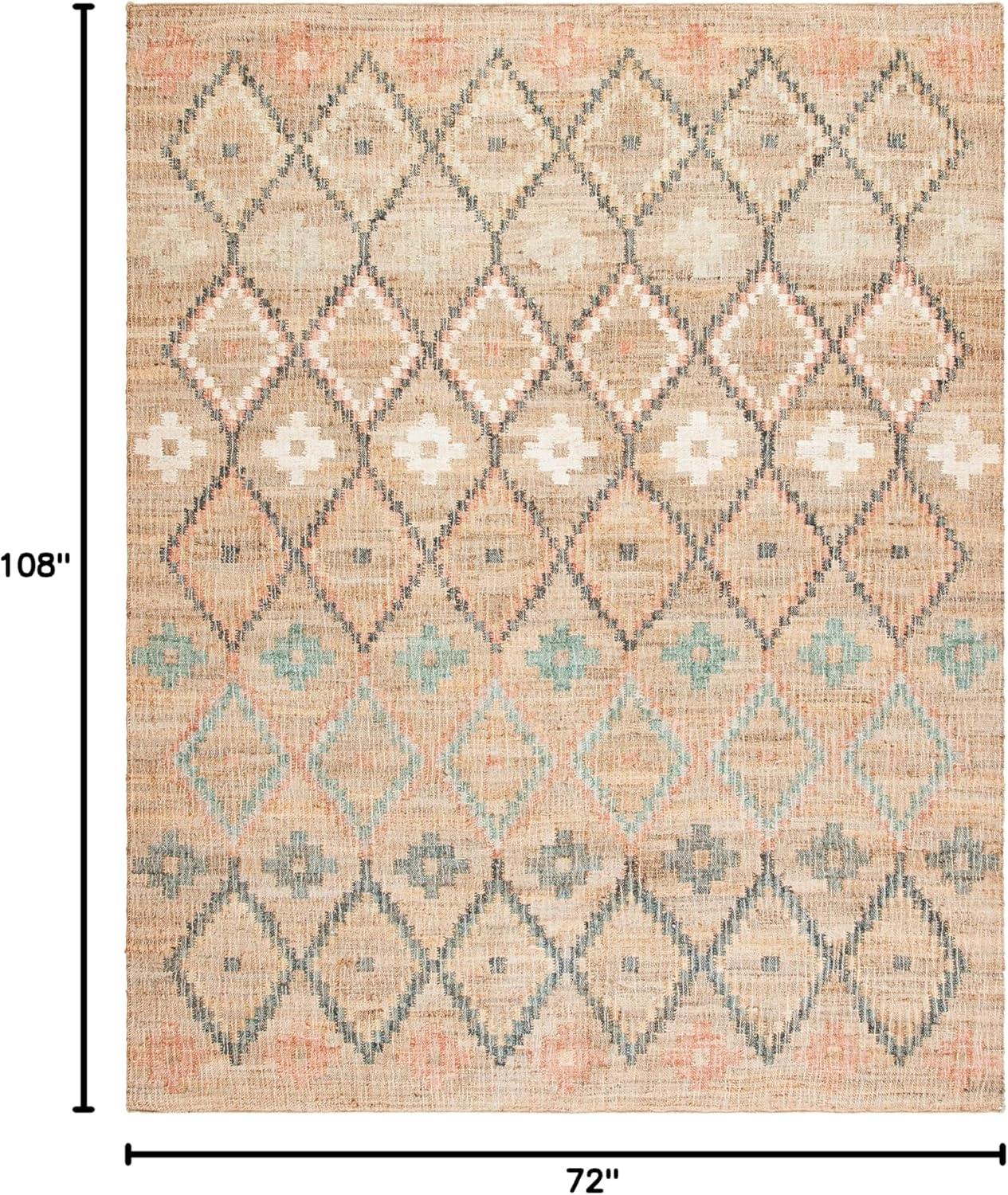 Kilim KLM753 Hand Loomed Area Rug - Natural/Blue - 6'x9' - Safavieh.
