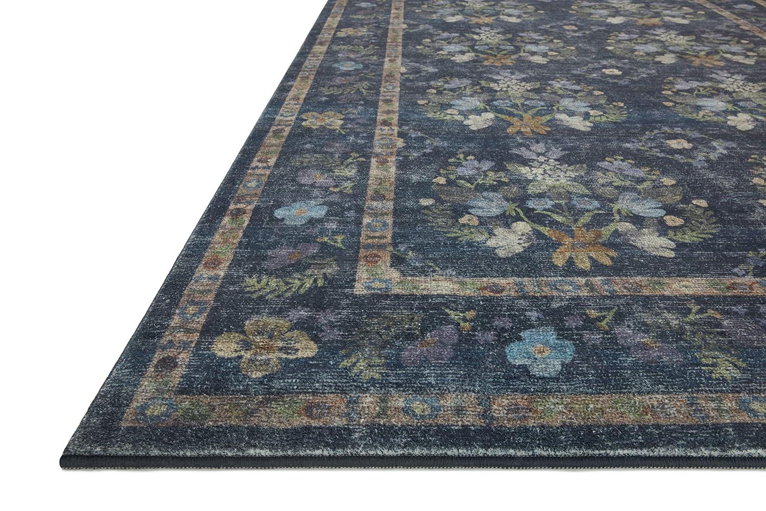 Rifle Paper Co. x Loloi Courtyard Navy Area Rug feat. CloudPile