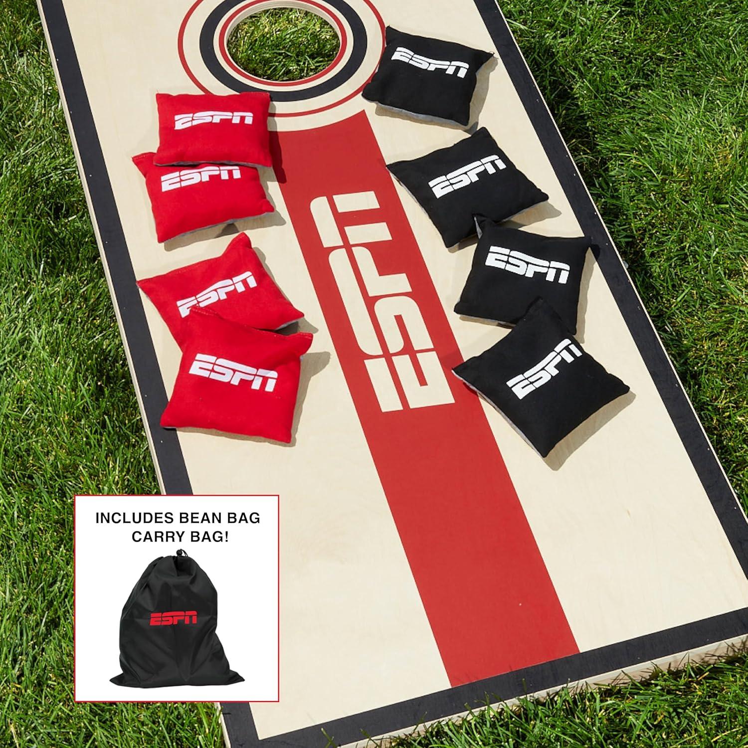 ESPN Cornhole Bags and Travel Case, Regulation Size and Weight (Set of 8) – Multicolor (ES-CH08.EXv24)