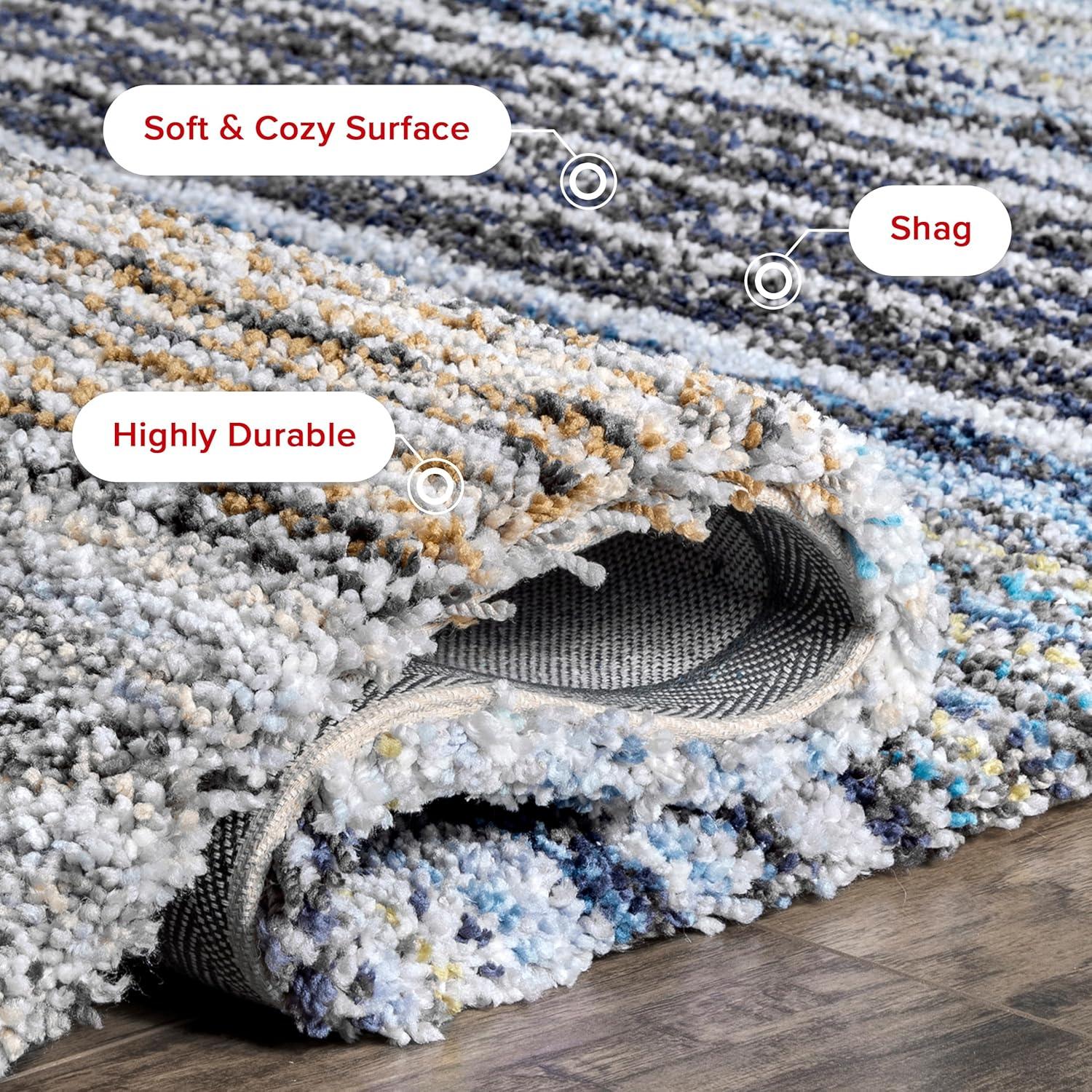 Nuloom Drey Striped Shag Indoor Area Rug