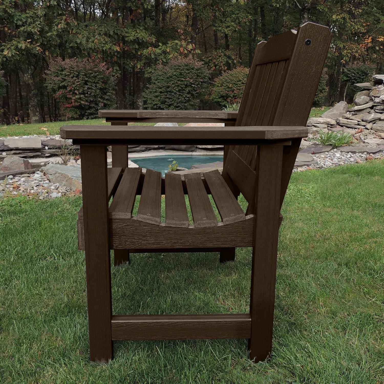 Lehigh Garden Patio Chair Weathered Acorn - highwood: Durable Outdoor Seating, Fade-Resistant
