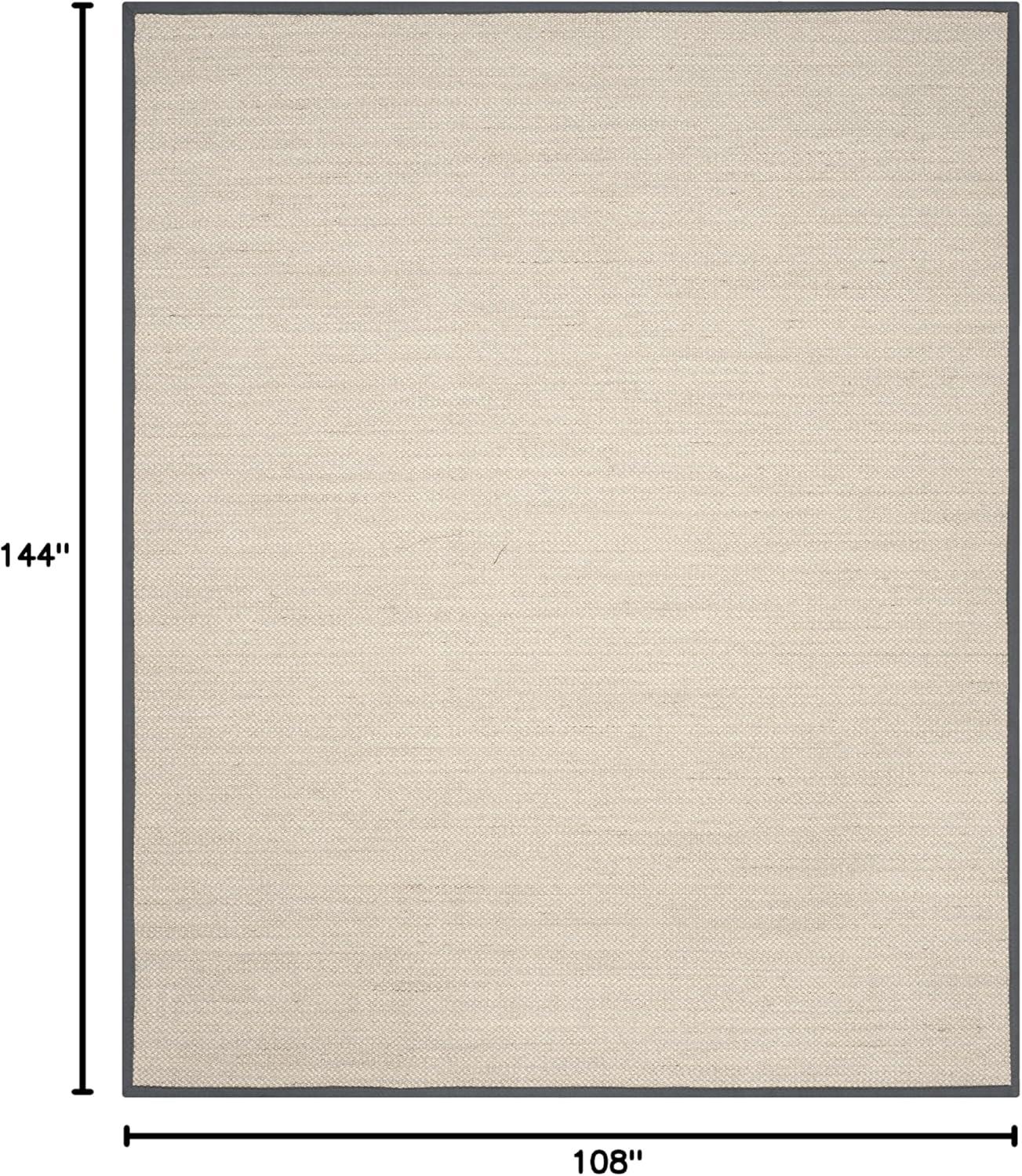 Natural Fiber NF143 Power Loomed Indoor Area Rug - Marble/Dark Grey - 9'x12' - Safavieh