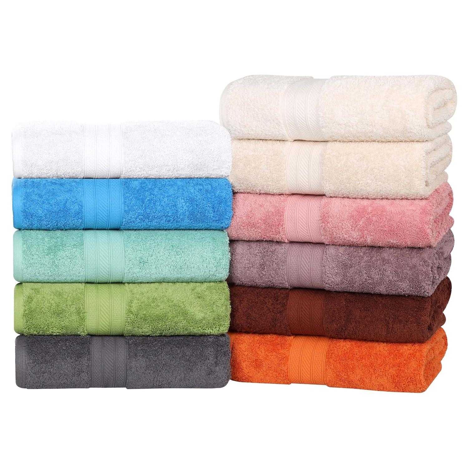 Superior Atlas Cotton Heavyweight 4 Piece Towel Set, Allure