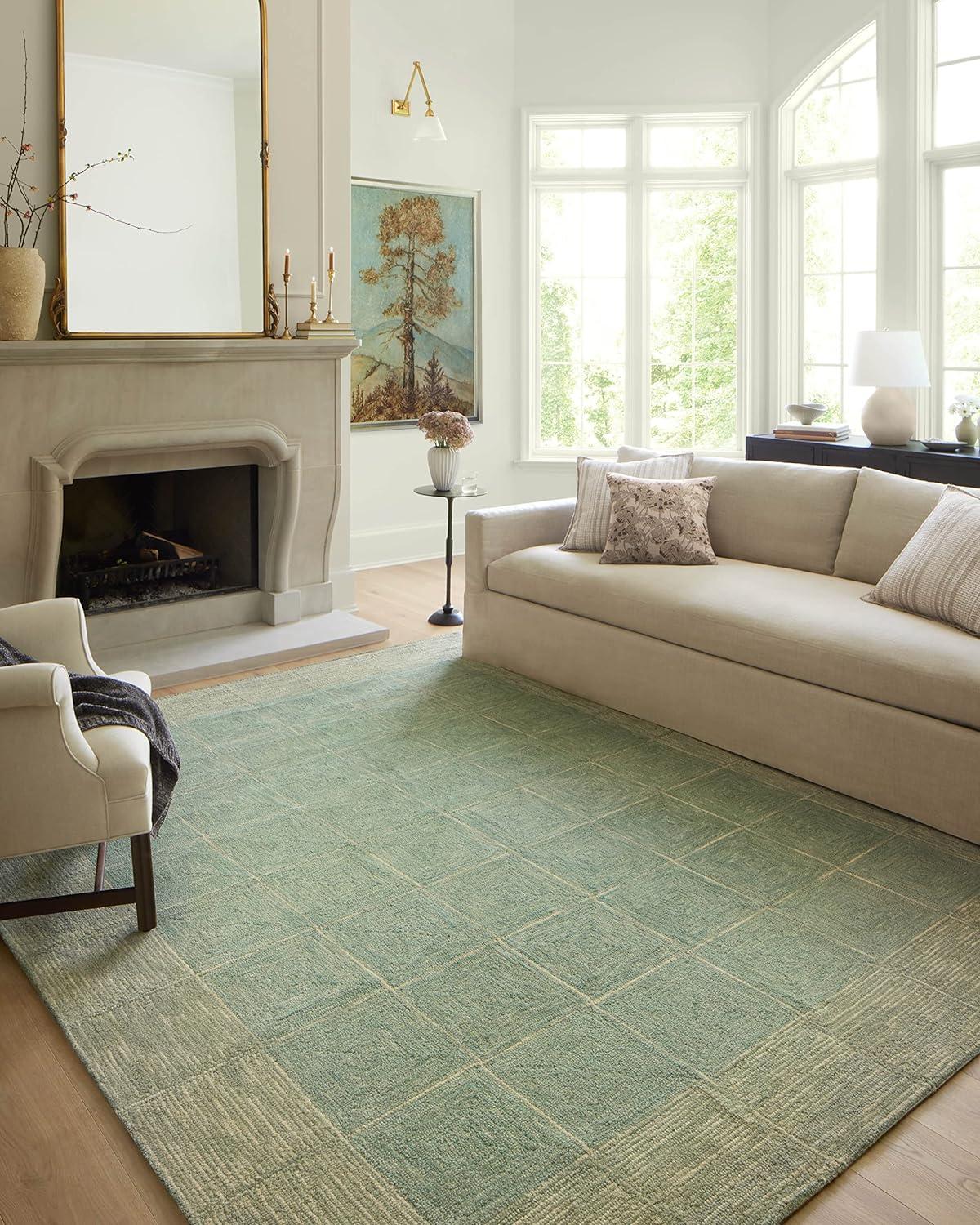 Chris Loves Julia x Loloi Francis Collection FRA-02 Green / Natural, ContemporaryArea Rug