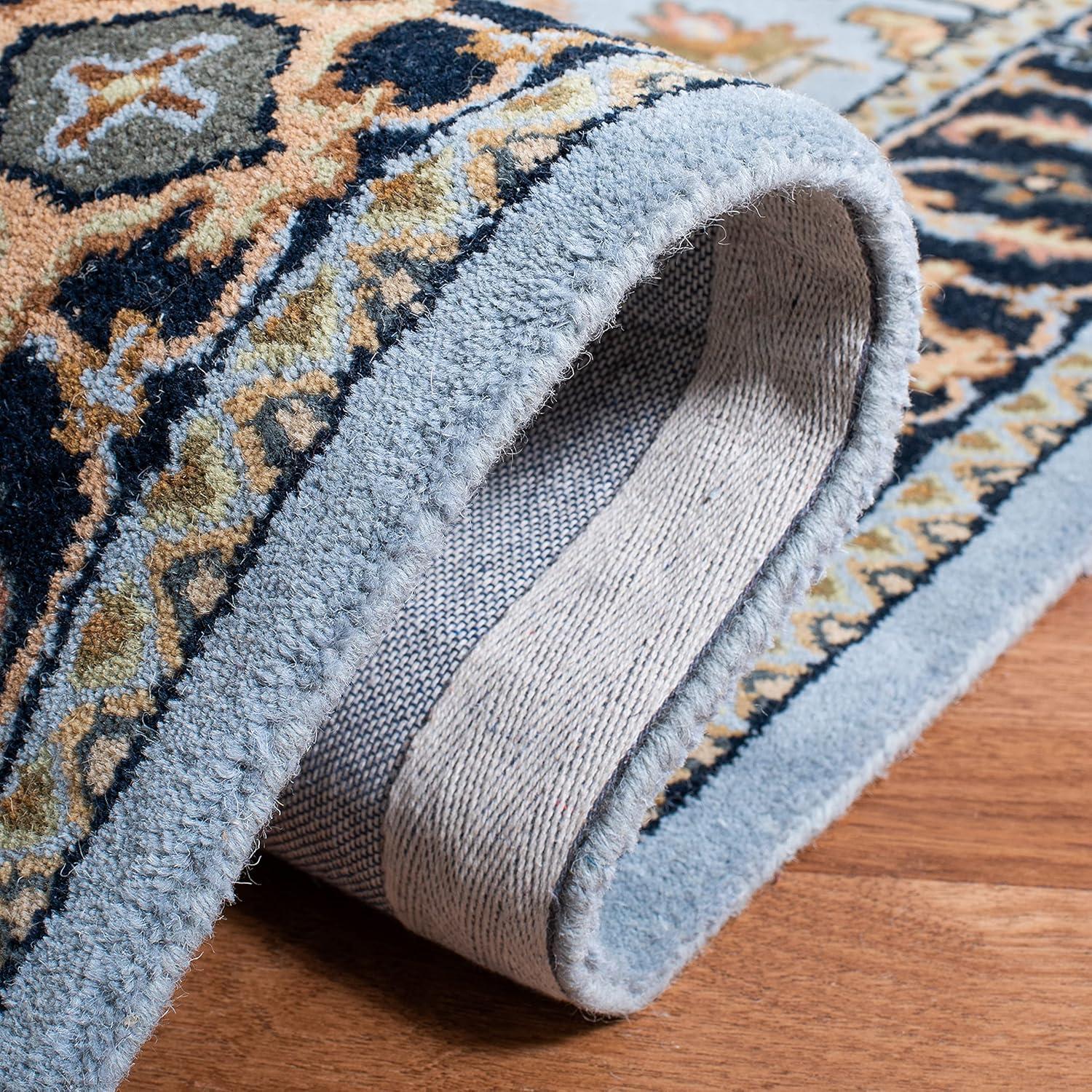 Heritage HG625 Handmade Area Rug - 5'x8' - Blue/Light Brown - Safavieh