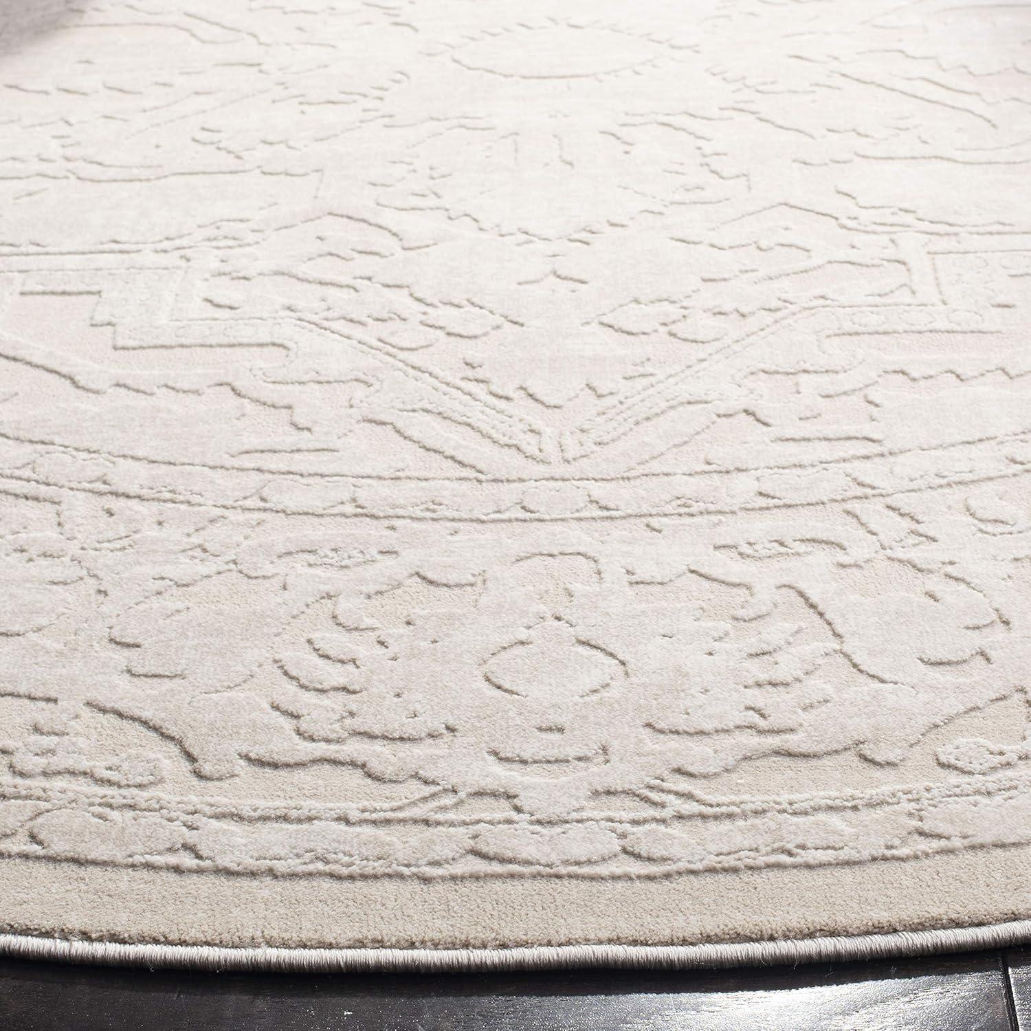 Reflection RFT665 Power Loomed Indoor Area Rug - Creme/Ivory - 6'7" round - Safavieh.