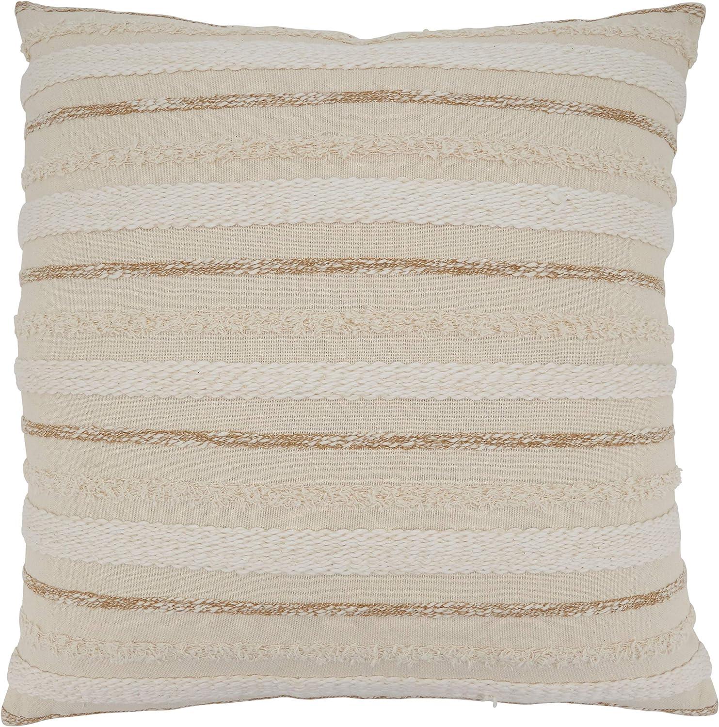 Saro Chloe Collection Appliqued Cotton Pillow Cover