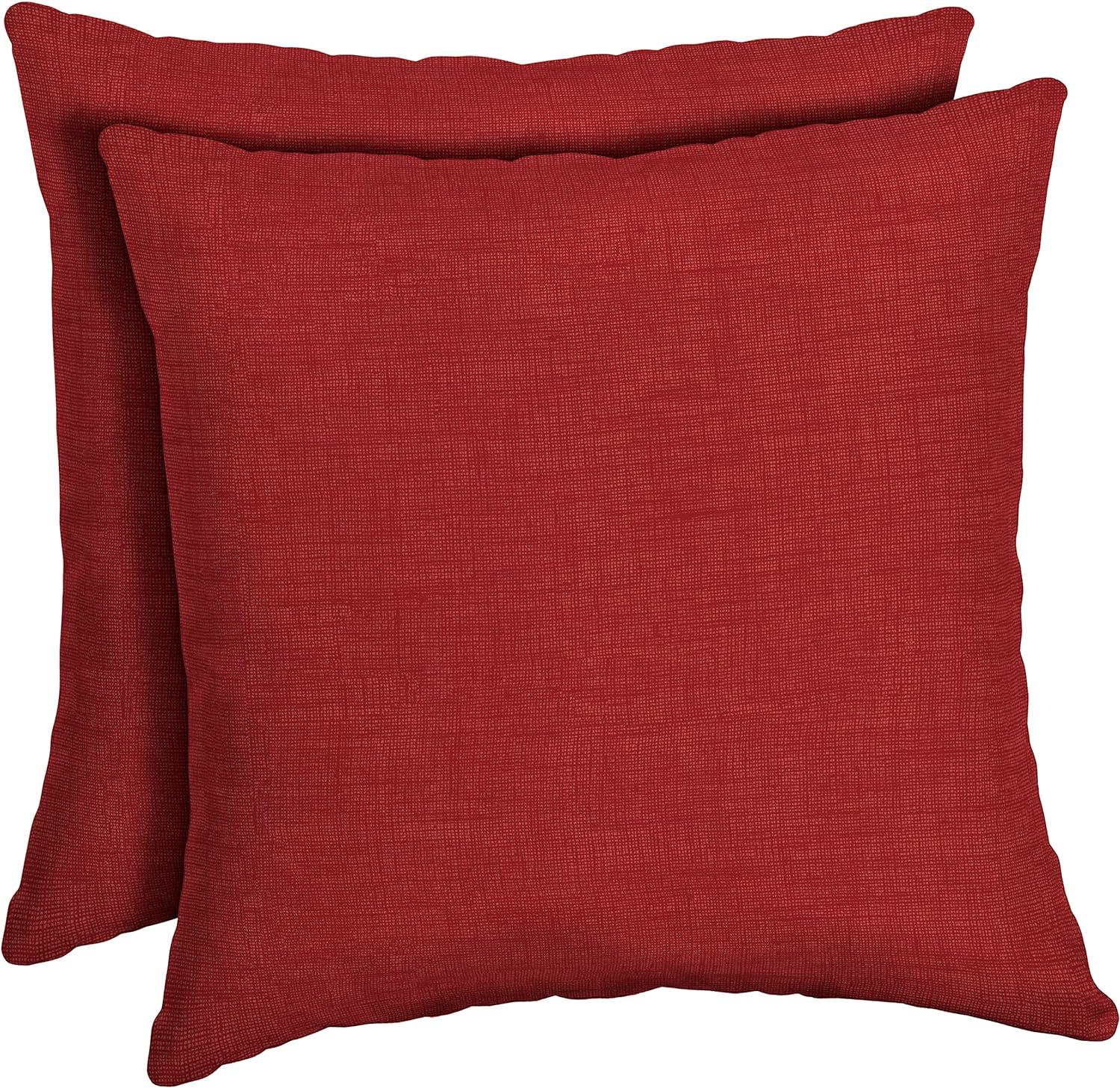 ARDEN Outdoor Toss Pillow (2 Pack) 16 x 16, Ruby Red Leala