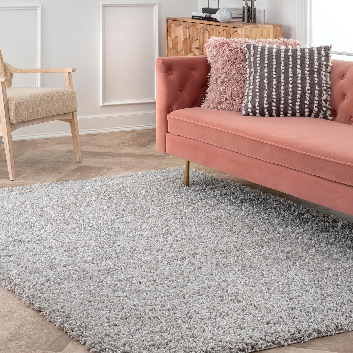 6'7"x9' Shag Area Rug Gray - nuLOOM