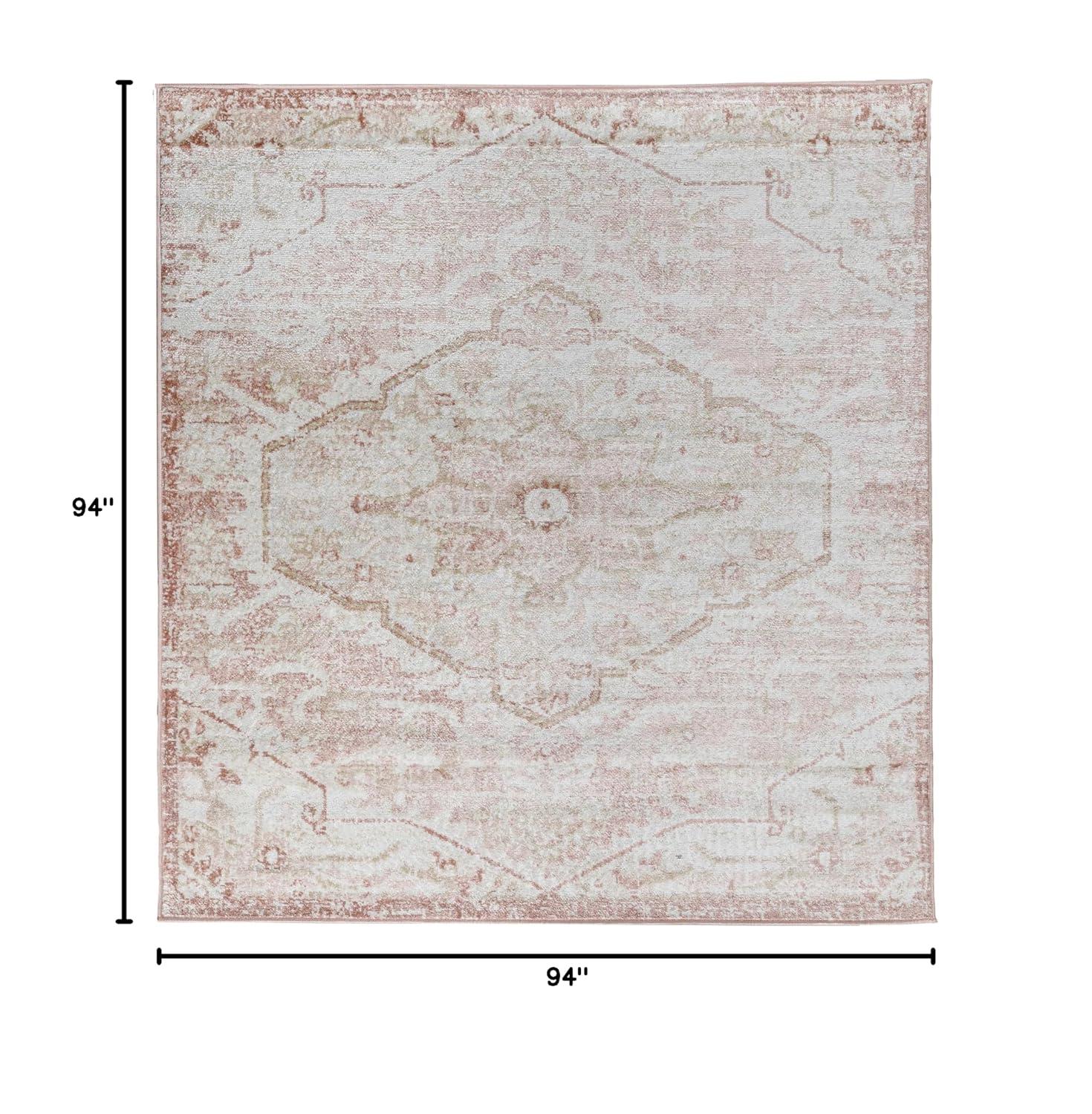 Mark & Day Baflo 7'10" Square Woven Indoor Area Rugs Blush