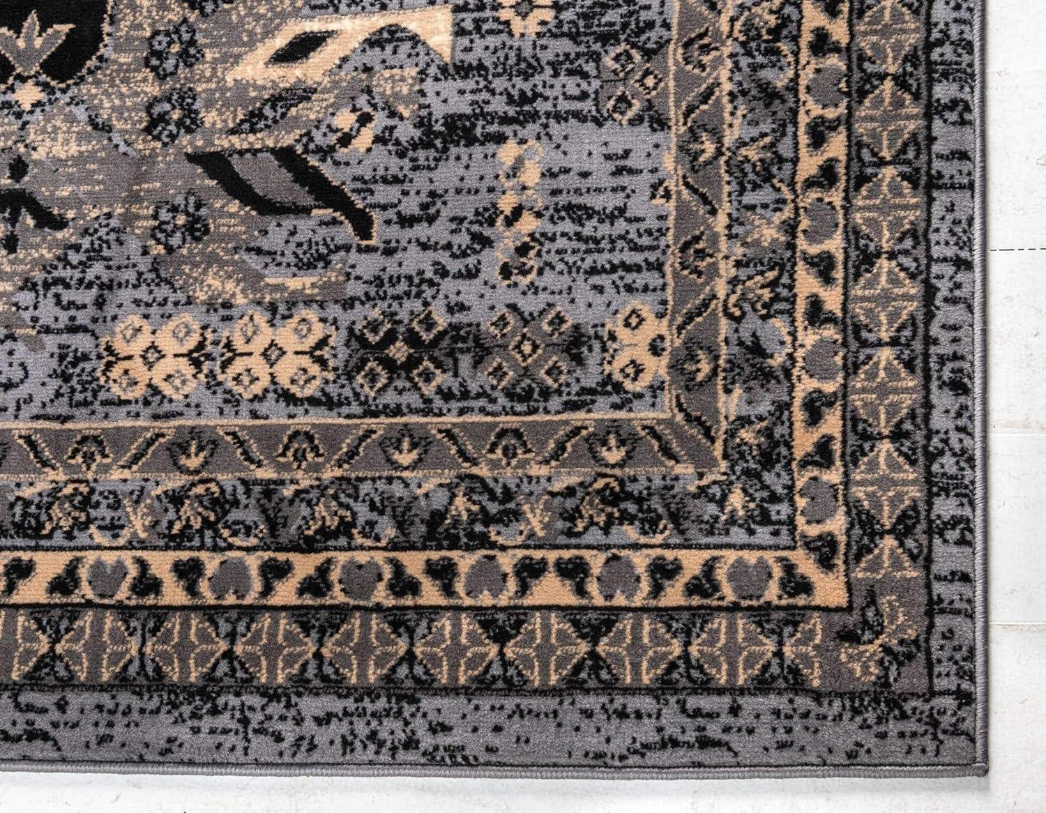 Unique Loom 9' 0 x 12' 0 Gray Taftan Oasis Area Rug