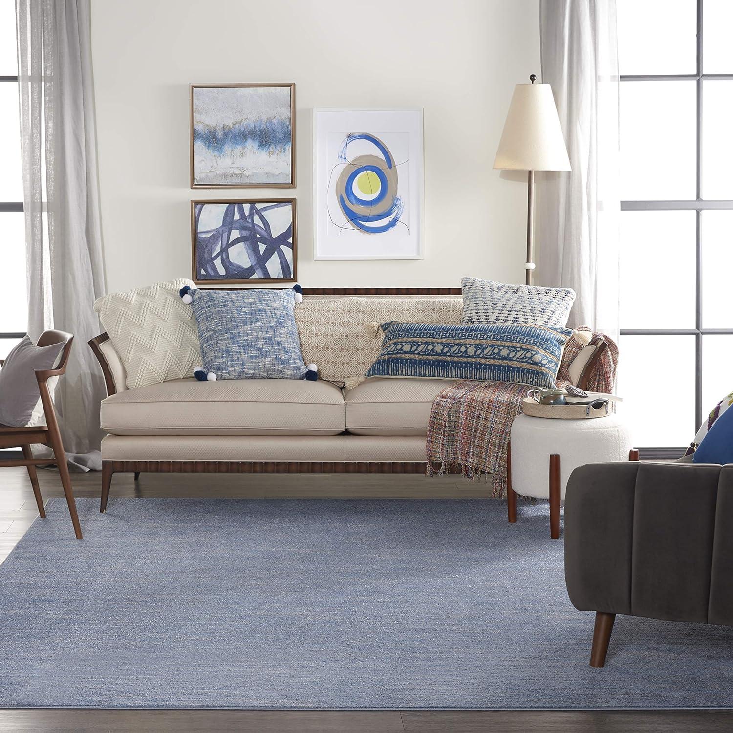 Nourison Nourison Essentials NRE01 Indoor/outdoor Area Rug - Blue/Grey 10' x 14'