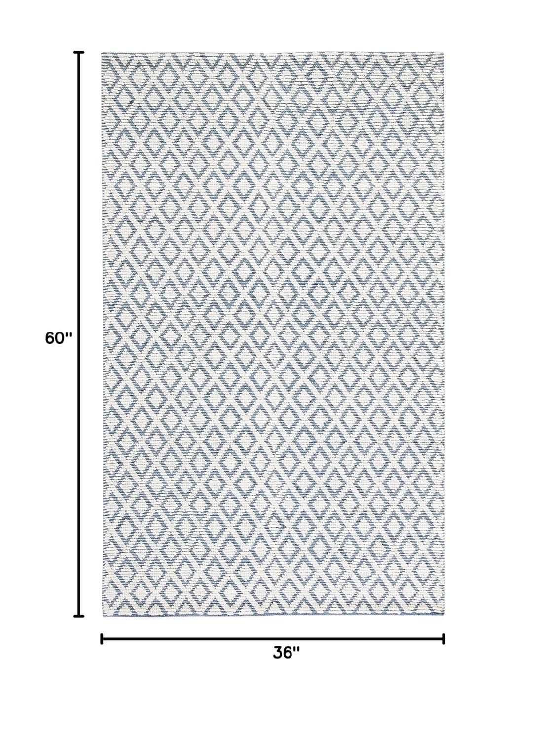 Vermont VRM304 Hand Woven Indoor Accent Rug - Ivory/Blue - 3'x5' - Safavieh