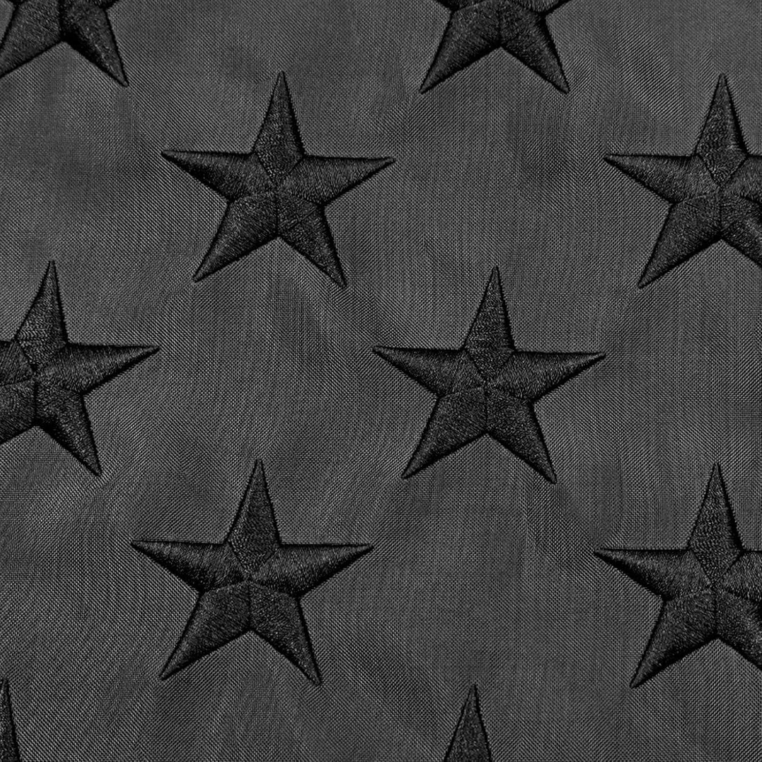 All Black American Flag 3x5 Ft All Black US Flag, Embroidered Stars, Sewn Stripes, Brass Grommets Black Flag, Heavy Duty USA Flags for Outdoor Blackout Tactical US Black Flag