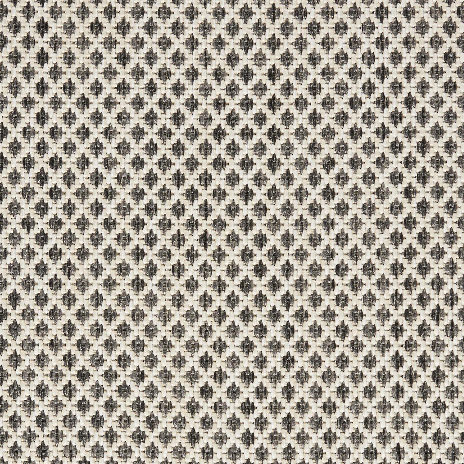 Nourison 2'2" x 10' Courtyard Modern Easy Care Flatweave Indoor Outdoor Runner Rug Ivory/Charcoal