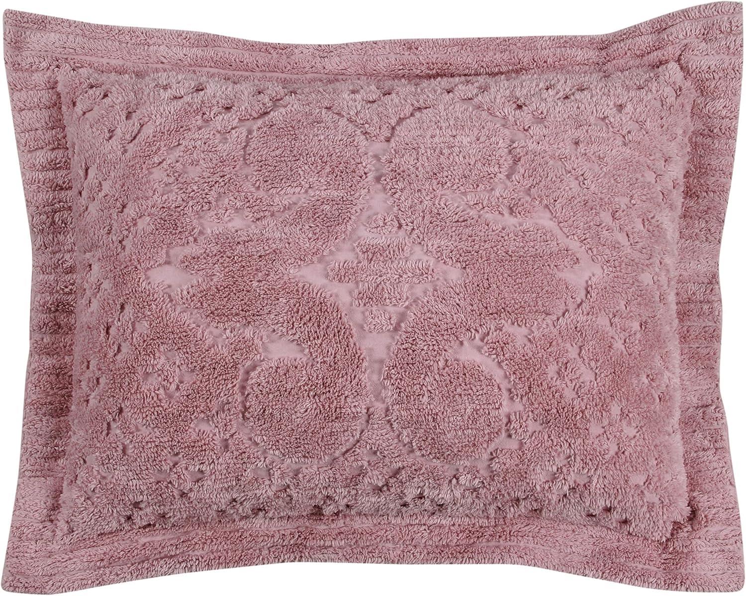 Better Trends Ashton Collection 100% Cotton Tufted Pillow Sham with Medallion Pattern, Machine Washable Pillow Cover for All Season