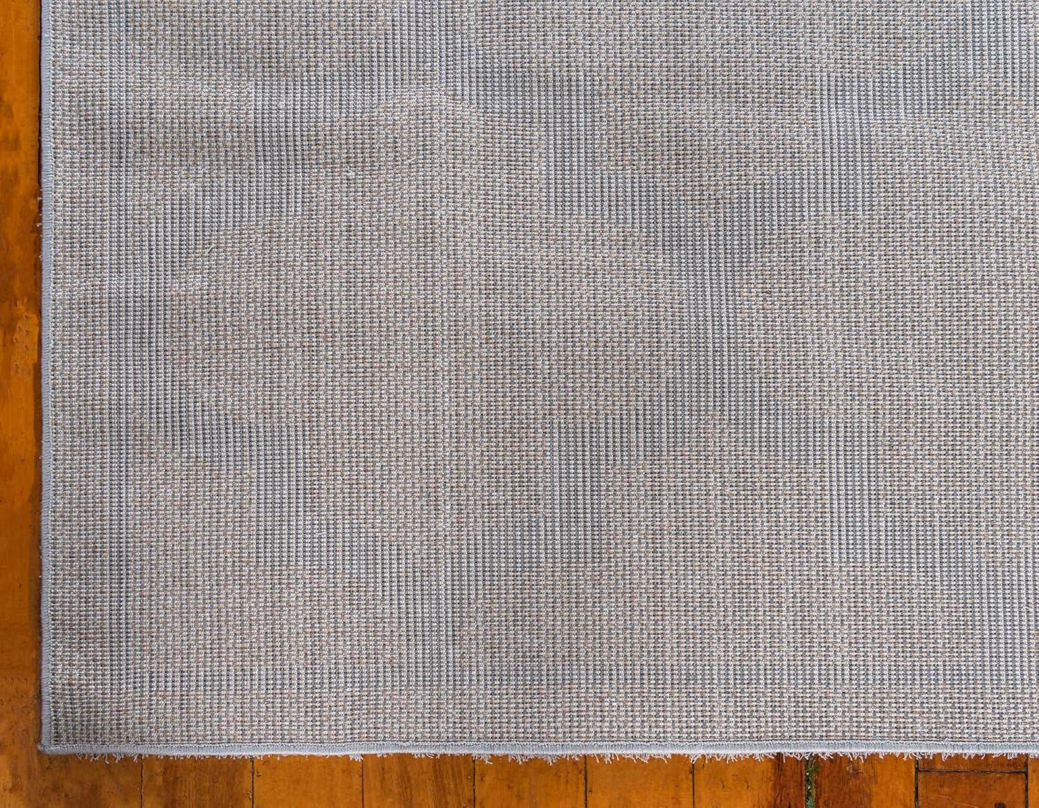 Unique Loom 5' 1 x 8' 0 Gray Trellis Shag Traditional Area Rug