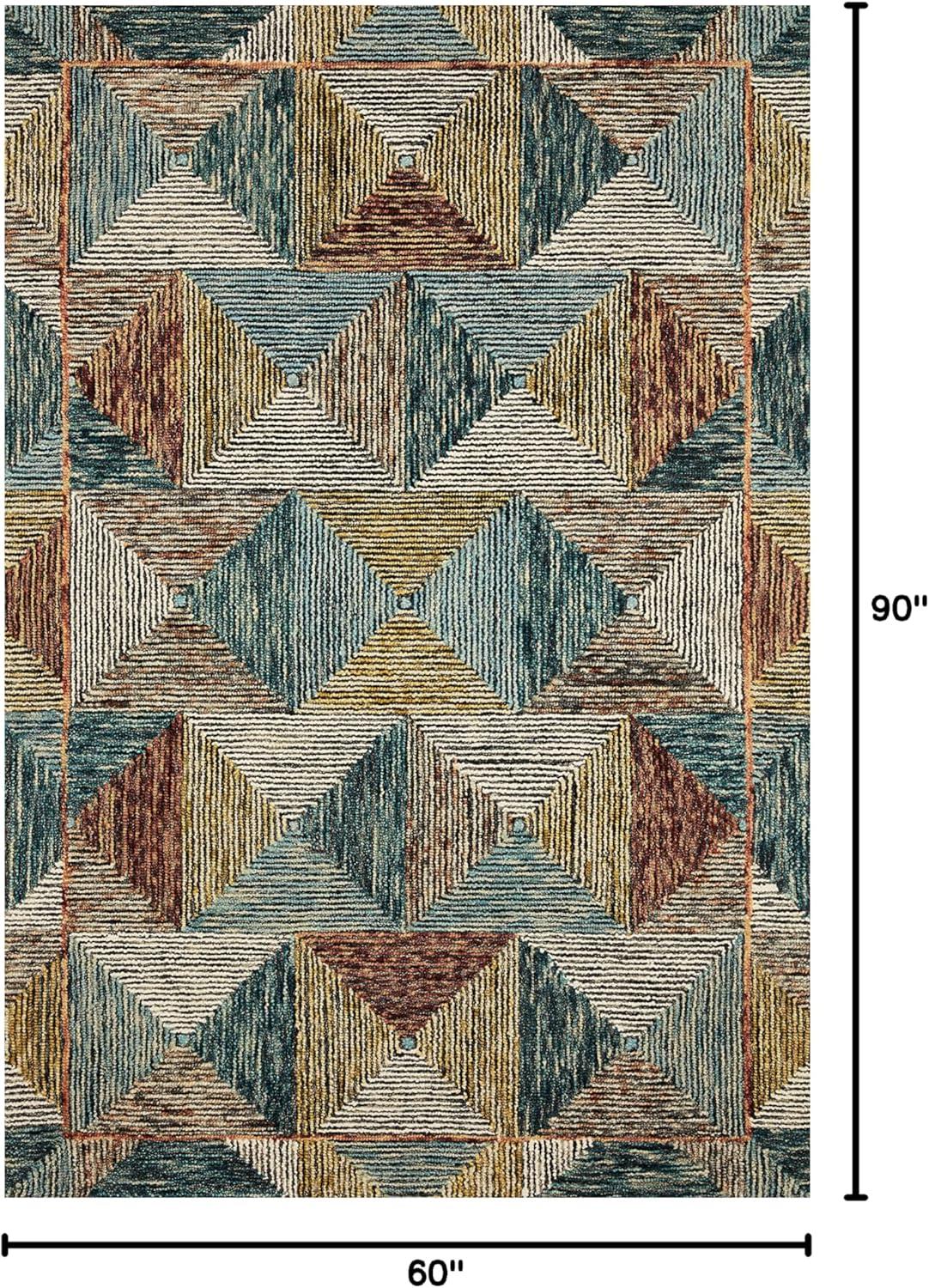 Loloi II Spectrum Geometric Lagoon / Spice Area Rug