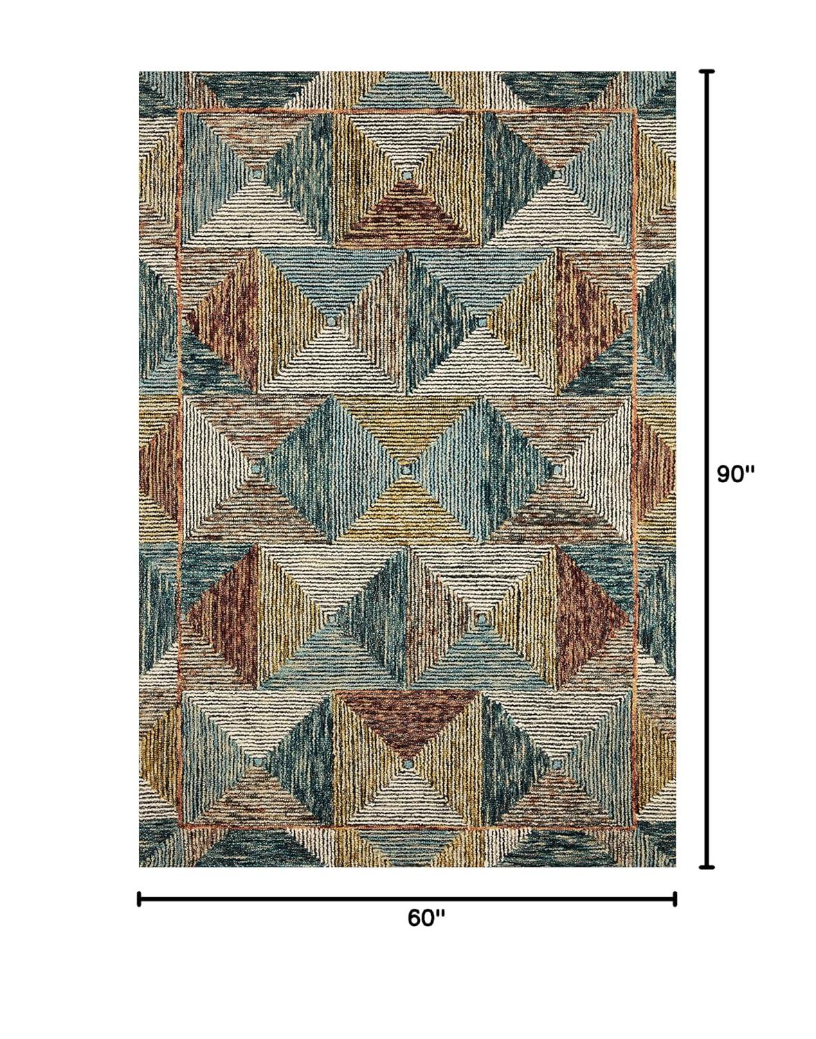 Loloi II Spectrum Geometric Lagoon / Spice Area Rug