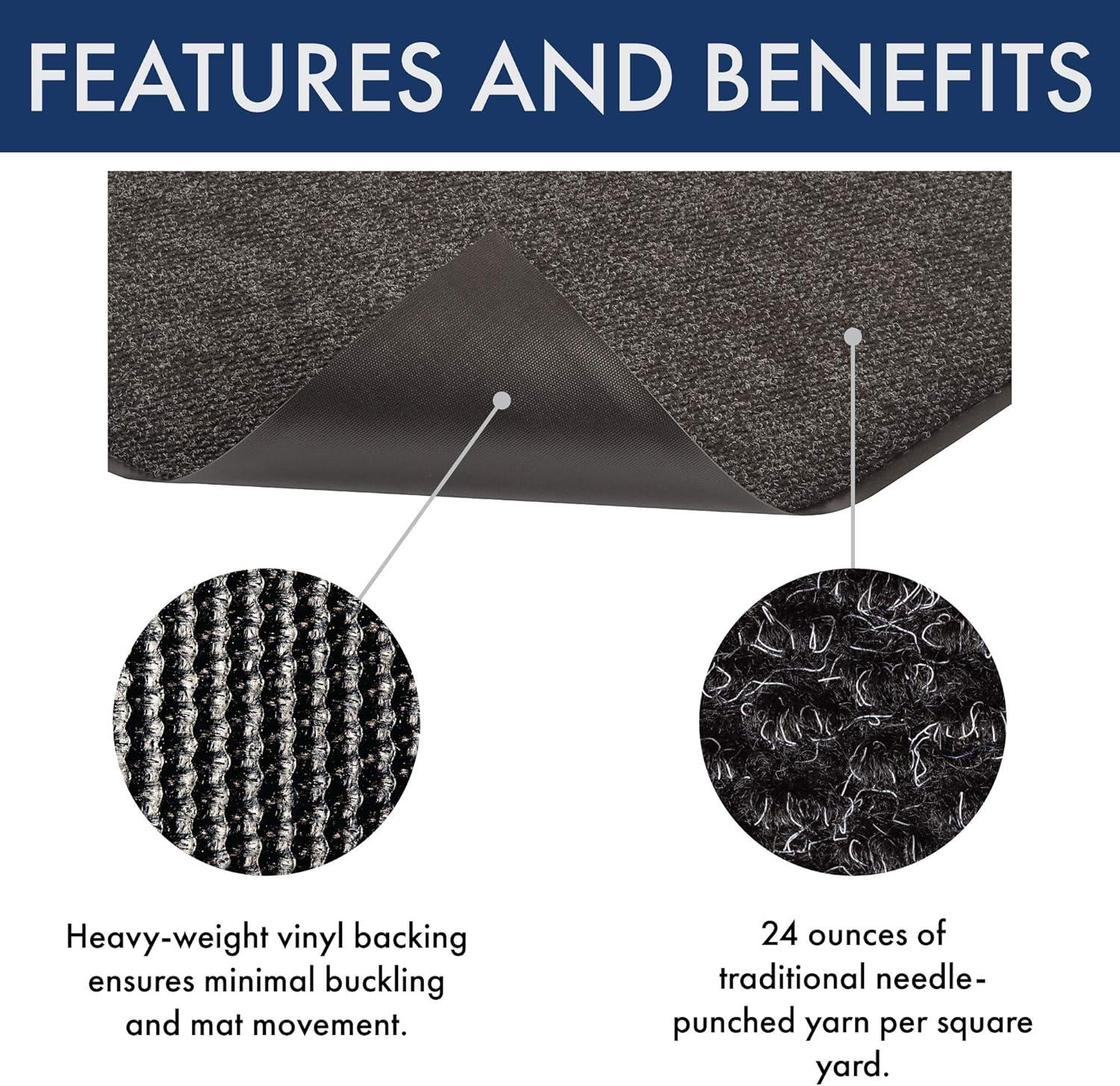 Notrax Carpeted Entrance Mat,Charcoal,3ft.x4ft. 136S0034CH