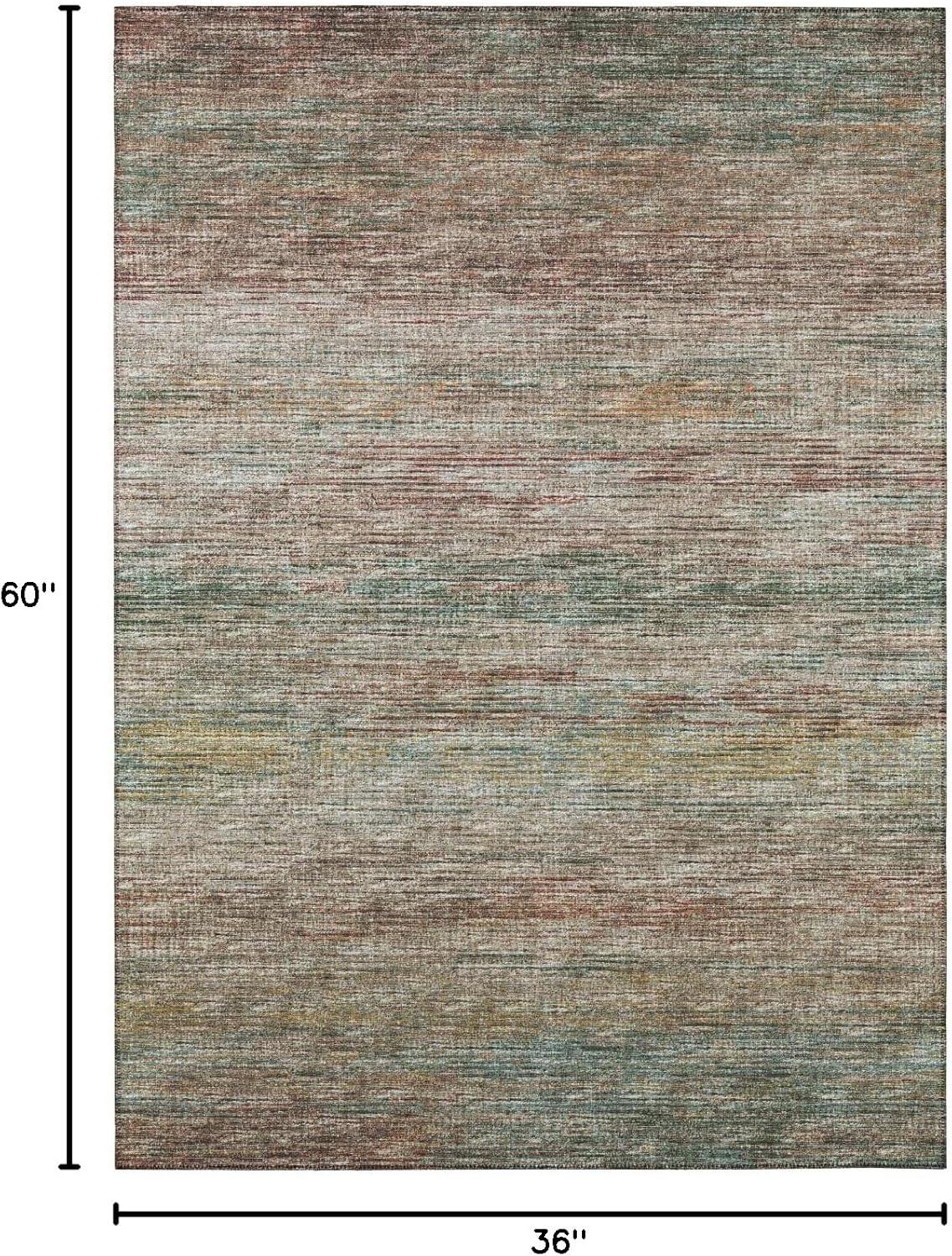 Addison Rugs Indoor/ Outdoor Marston Dynamic Transitional Striped Washable Area Rug 3' x 5' - Multi