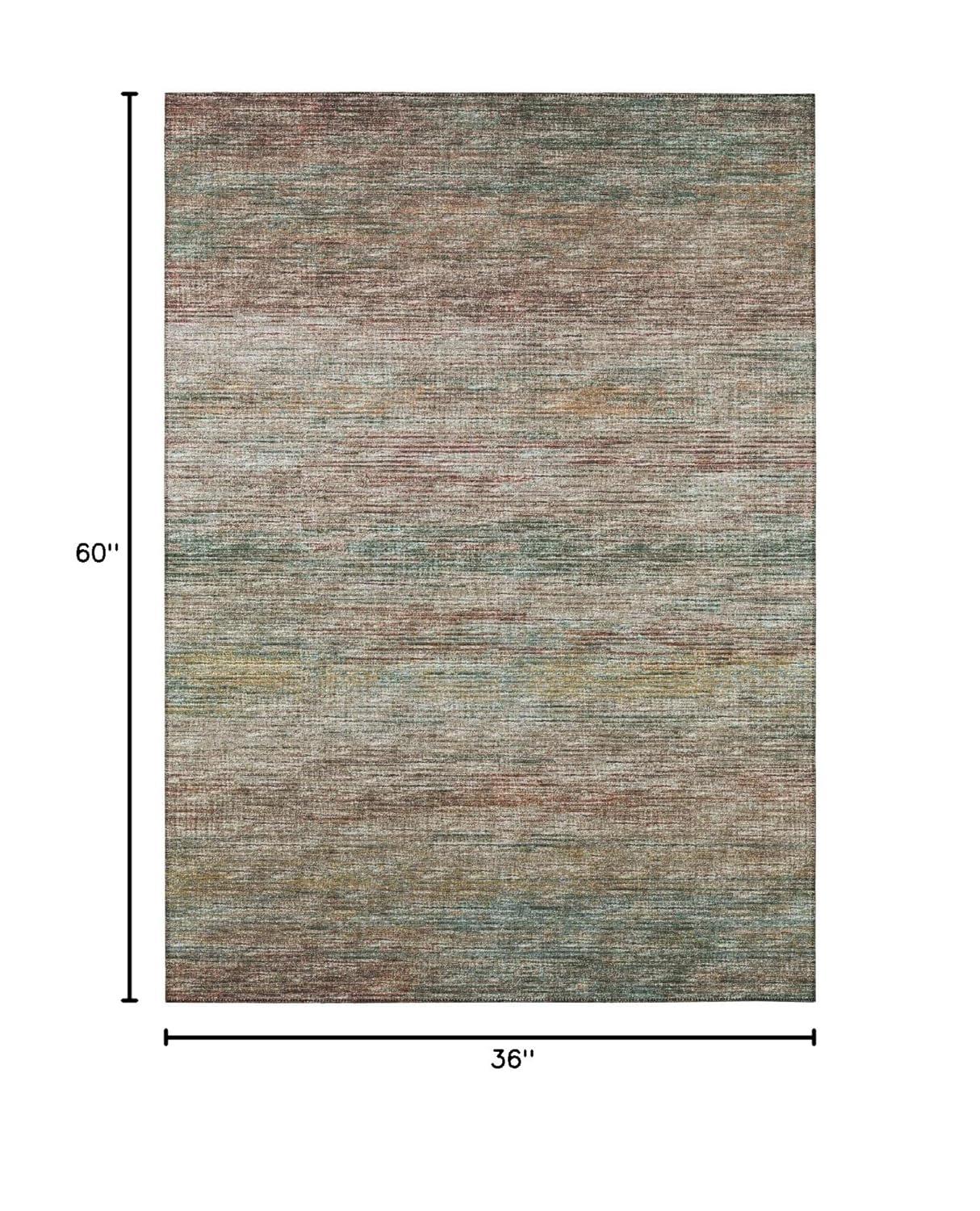 Addison Rugs Indoor/ Outdoor Marston Dynamic Transitional Striped Washable Area Rug 3' x 5' - Multi