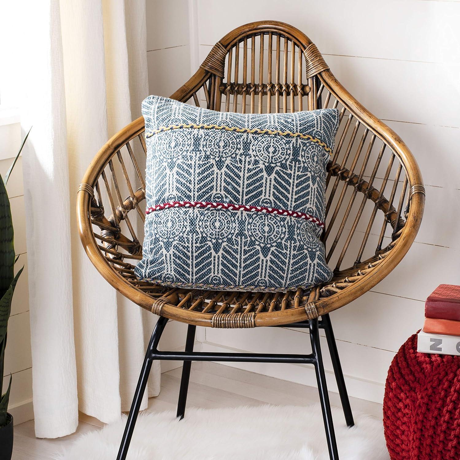Safavieh Larren Embroidered Cotton Throw Pillow