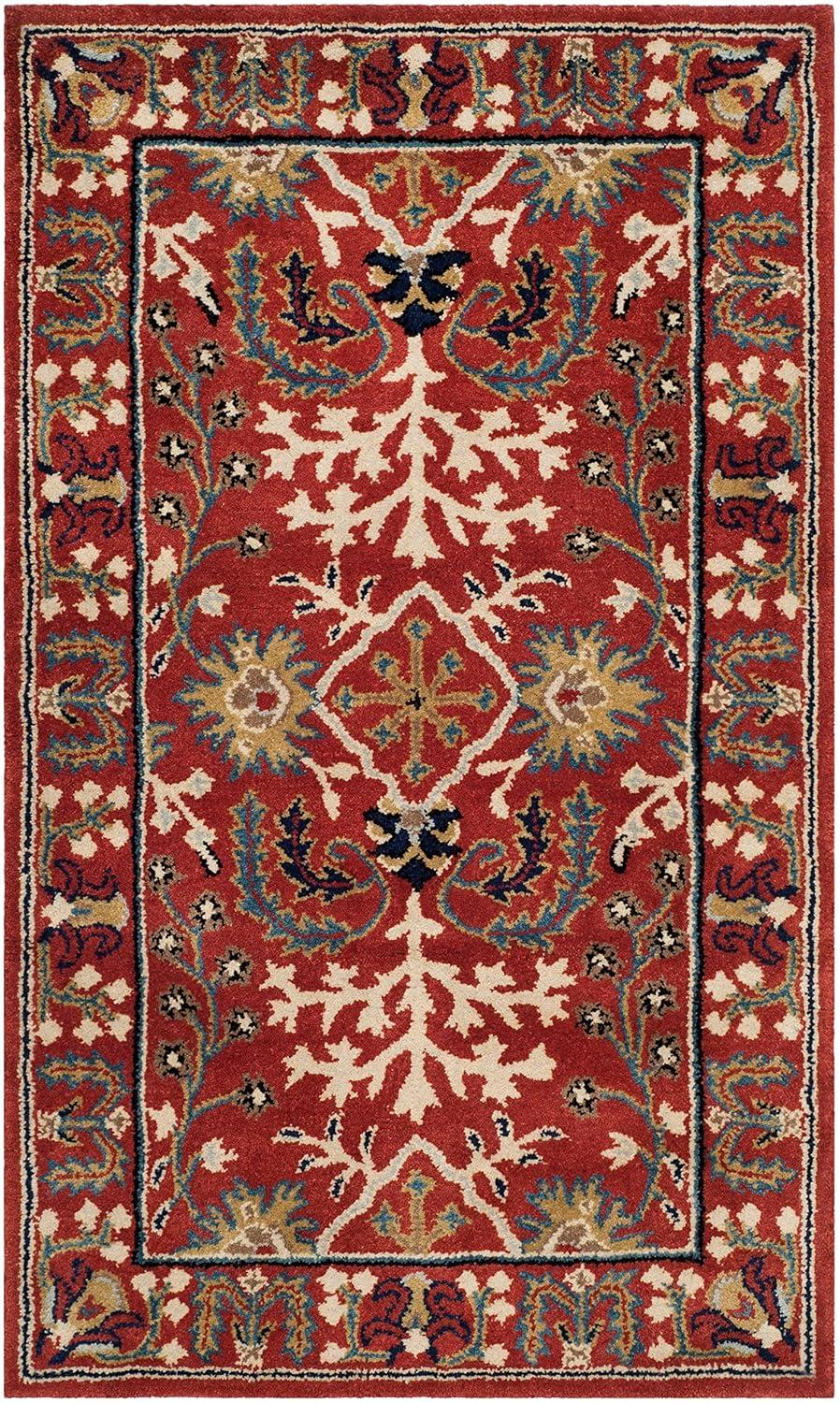 SAFAVIEH Antigedad AT64A Rojo Hecho a Mano / Alfombra Multi
