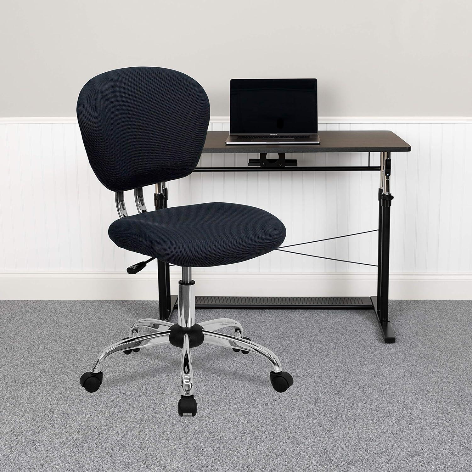Flash Furniture Beverly Mid-Back Swivel Mesh Office Chair with Padded Seat by Flash Furniture (Set of 2)