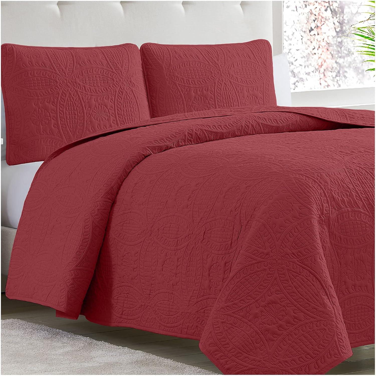 Mellanni Ultrasonic Quilted Coverlet Set