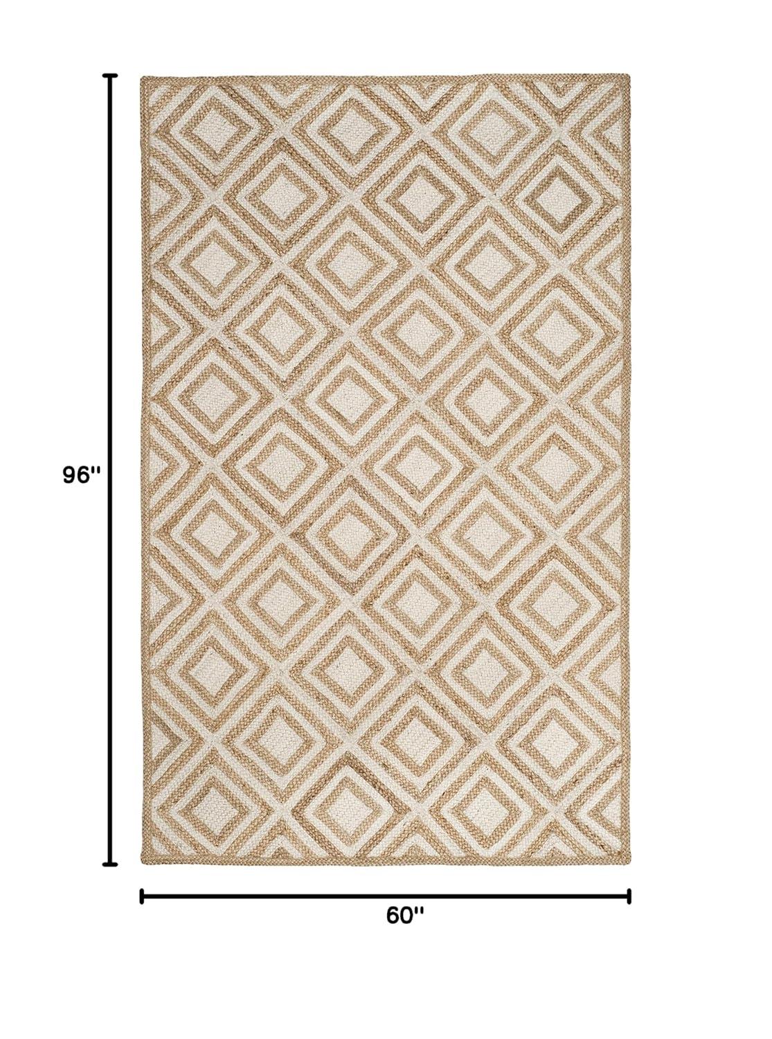 Cape Cod CAP304 Hand Woven Area Rug - Natural/Ivory - 5'x8' - Safavieh.
