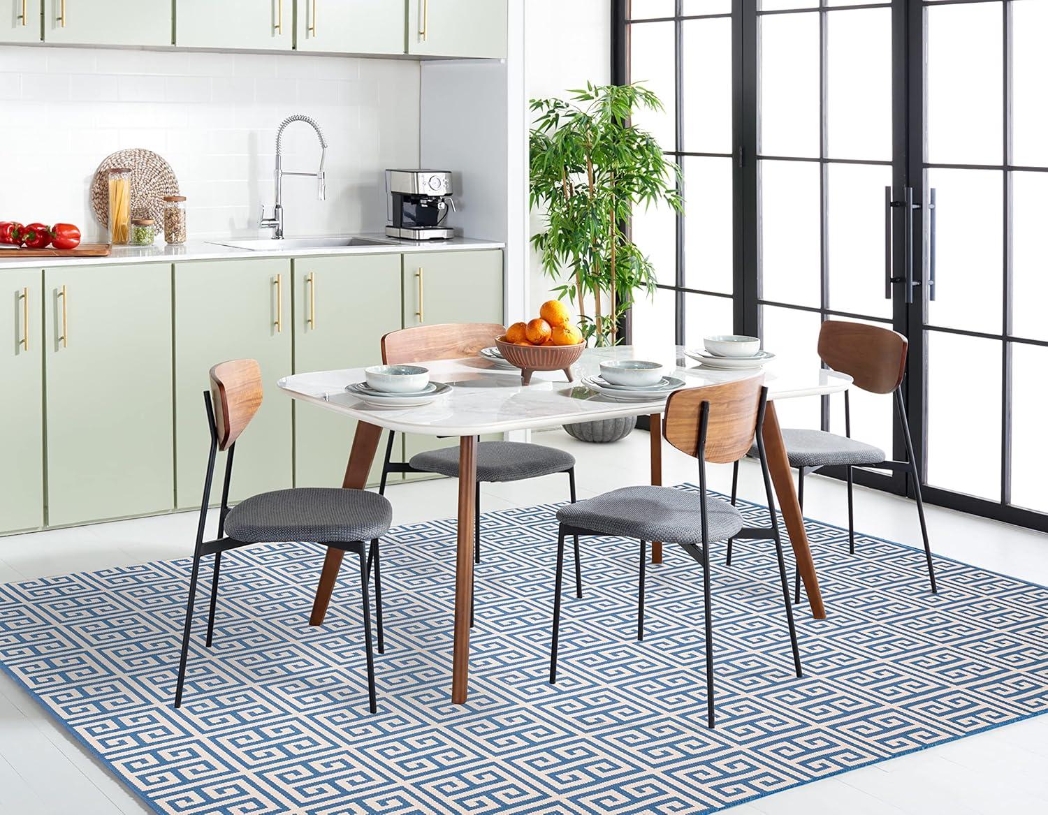 Montauk MTK724 Hand Woven Area Rug - Blue/Ivory - 6'x6' - Safavieh.