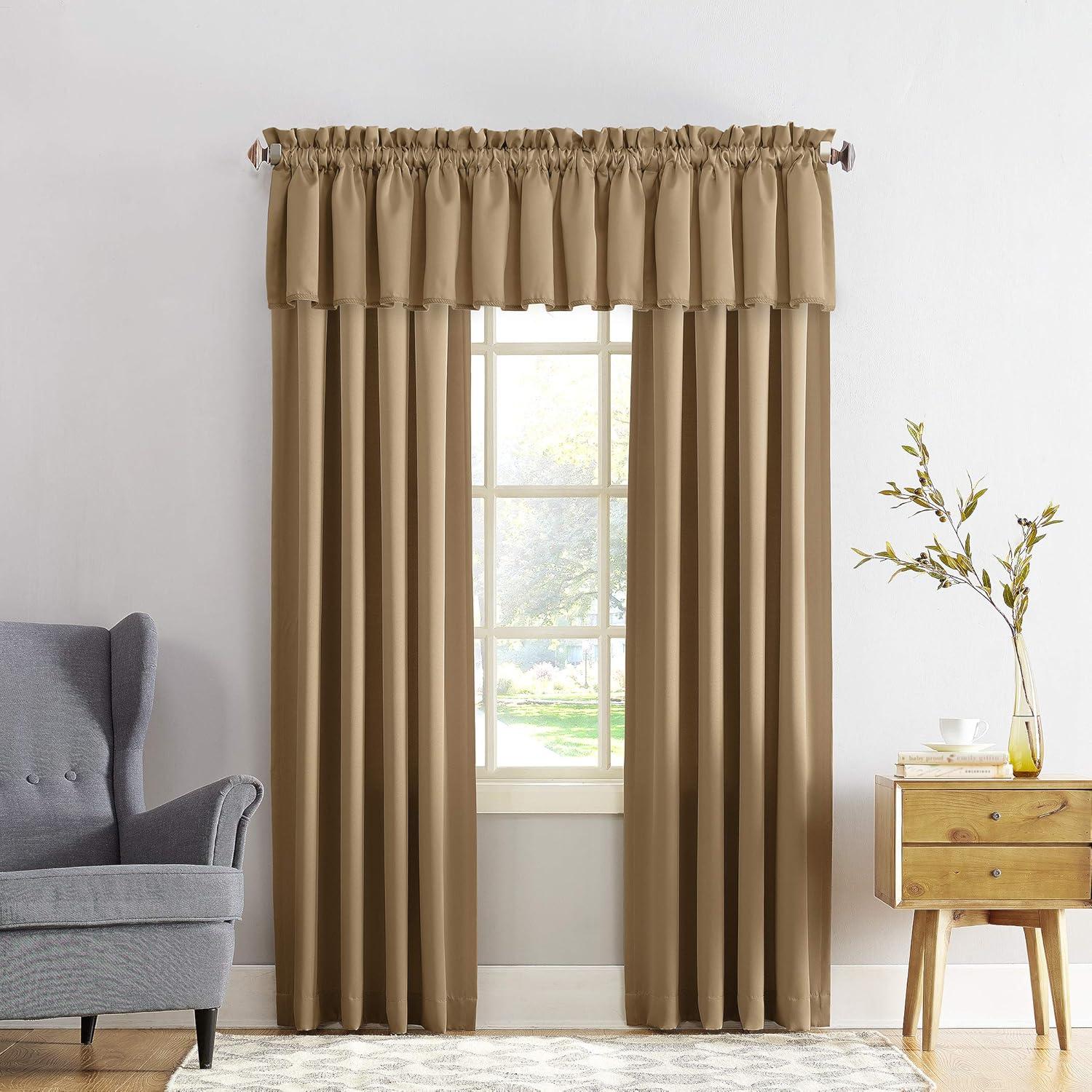 Sun Zero Room Darkening Seymour Rod Pocket Curtain Panel