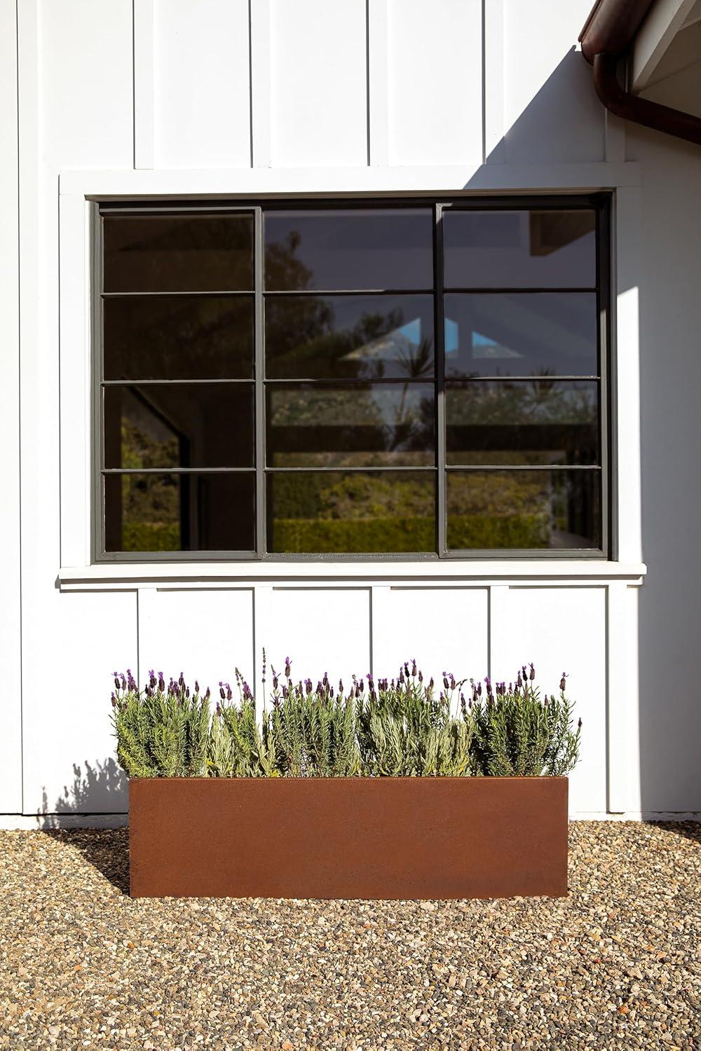 Large Corten Steel Outdoor Raised Garden Bed