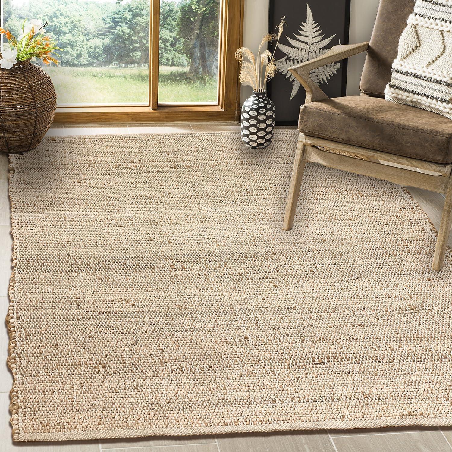 4'x6' Pata Hand Woven Chunky Jute Area Rug, Light Ivory - JONATHAN Y