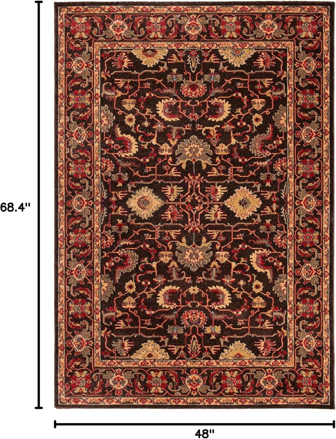 SAFAVIEH Mahal Bentley Oriental Area Rug, Brown/Beige, 4' x 5'7"