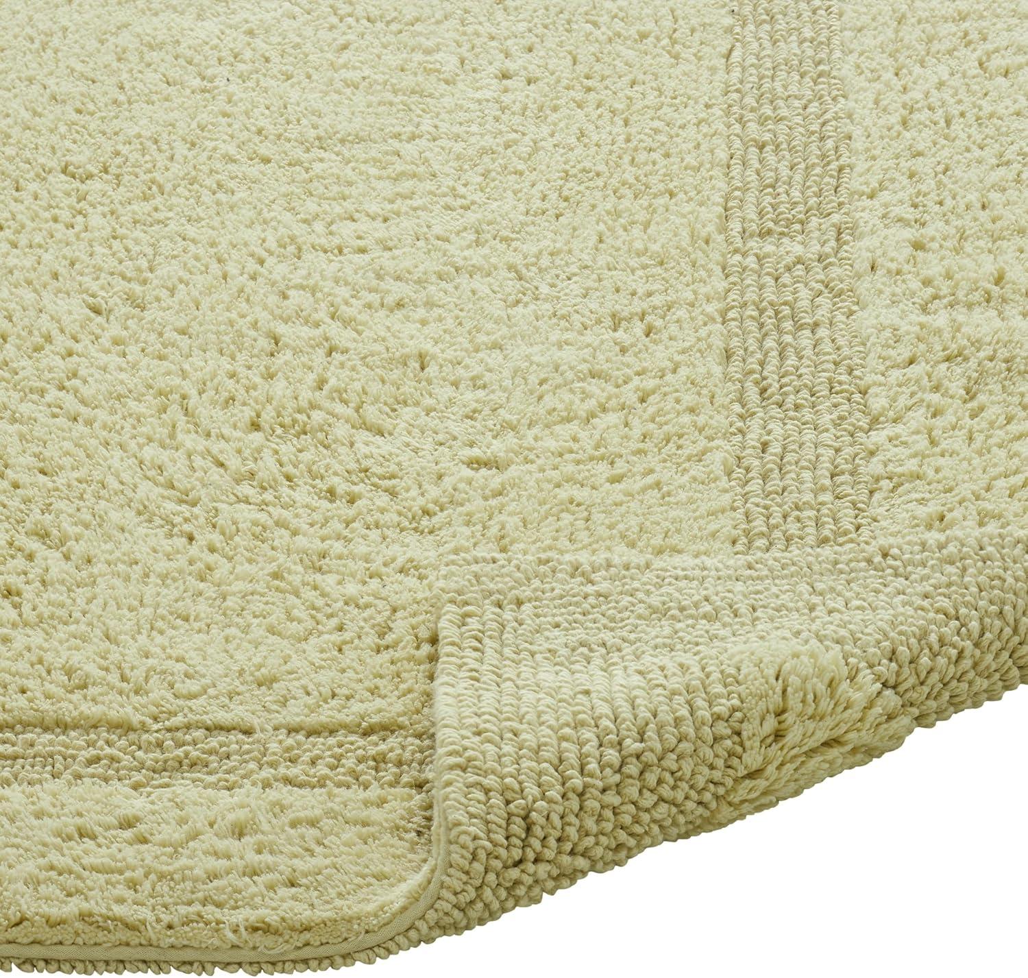 Better Trends Lux 100% Cotton Tufted Solid Reversible Bath Rug Set 2 PC (17" x 24" | 21" x 34") - Sage