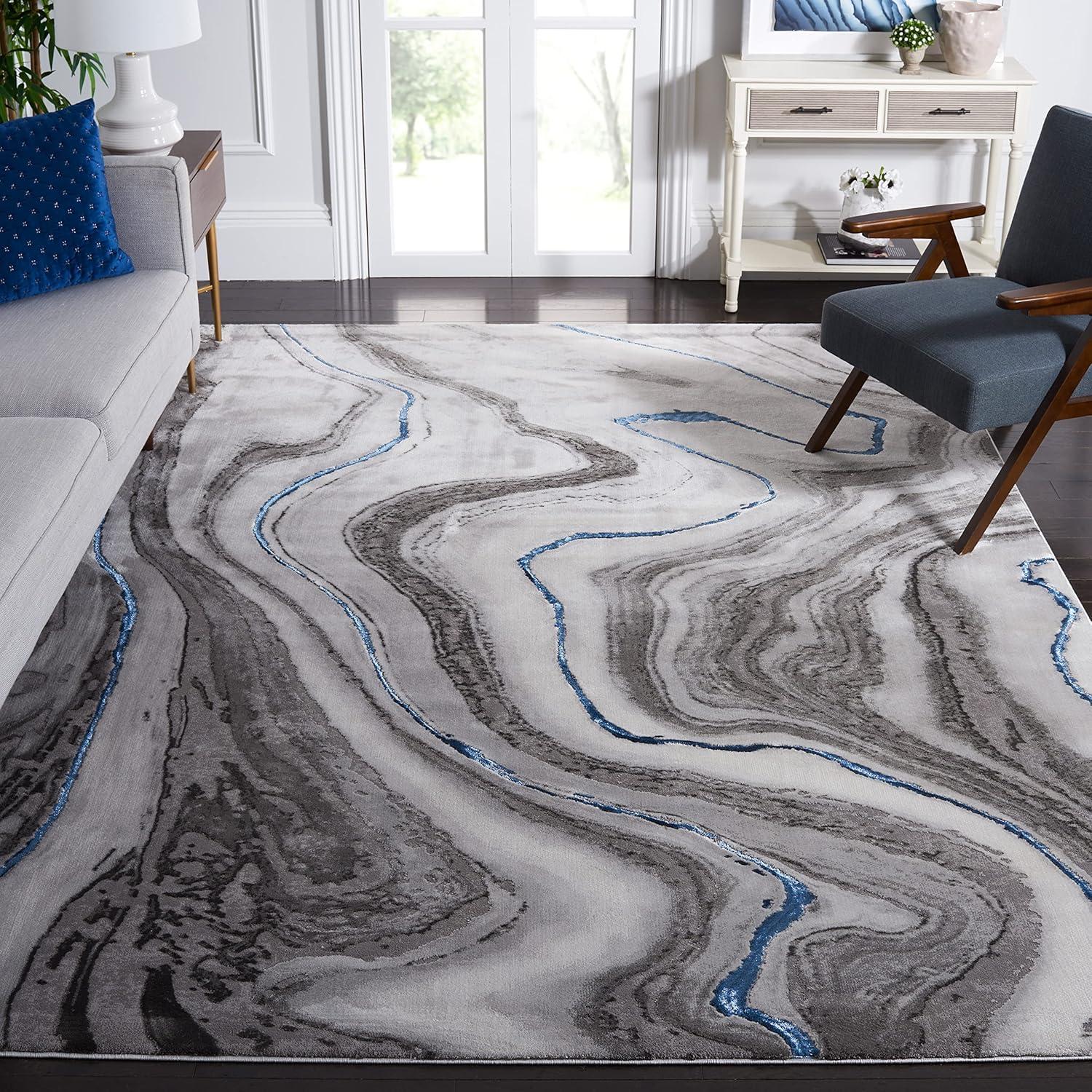 Craft CFT819 Loomed Indoor Area Rug - Grey/Blue - 8'x10' - Safavieh