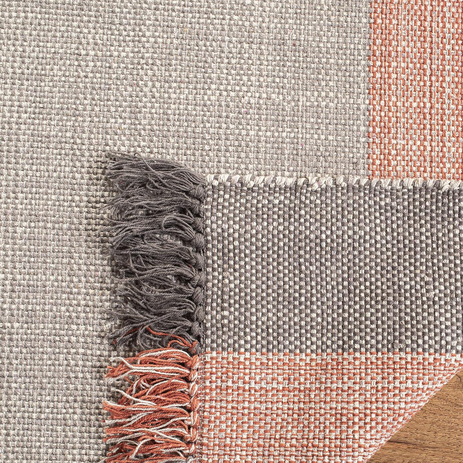 Montauk MTK301 Hand Woven Indoor Area Rug - Terracotta/Grey - 8'x10' - Safavieh