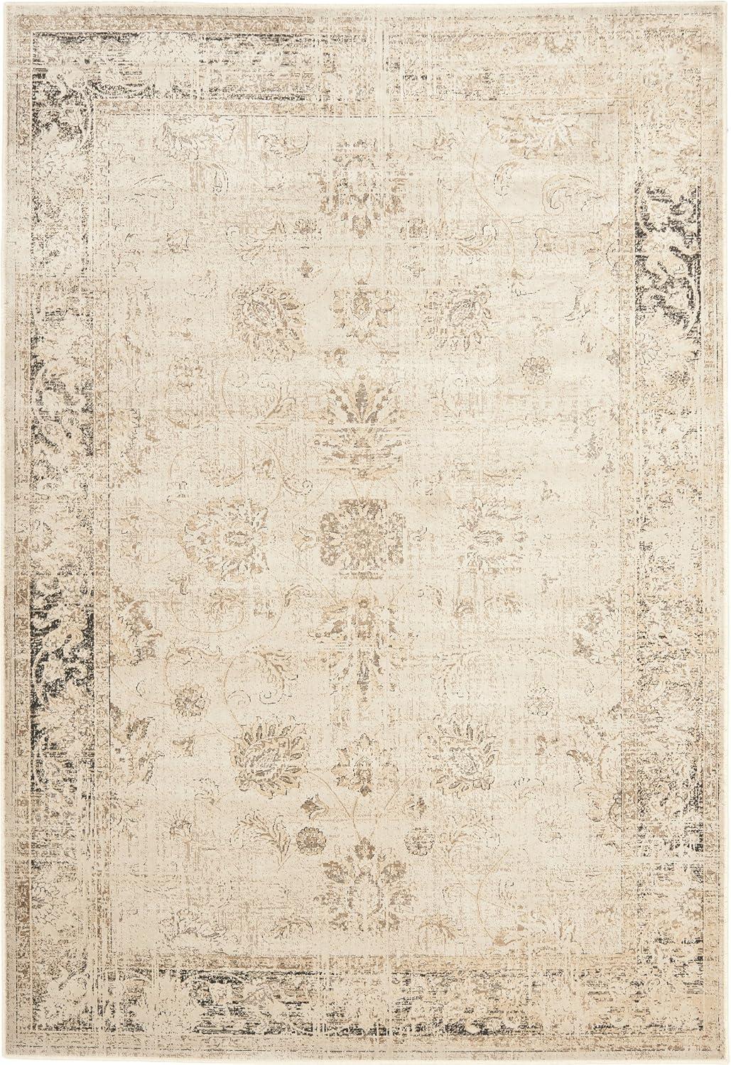 Vintage VTG117 Power Loomed Indoor Skid-Resistant Area Rug - Stone - 4'x5'7" - Safavieh
