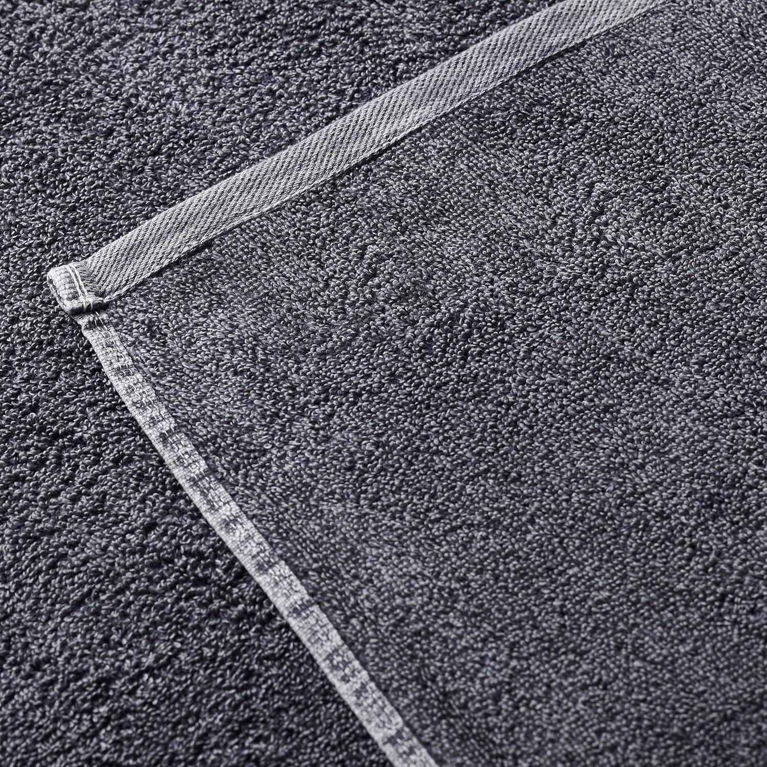 Superior Denim Wash 100% Cotton 550 GSM 6 Piece Bath Towel Set, 2 Face, 2 Hand, 2 Bath Towels, Ideal for Bathroom, Kitchen or Beach, Quick Dry, Jacquard & Solid, Mid-Weight, Navy Blue