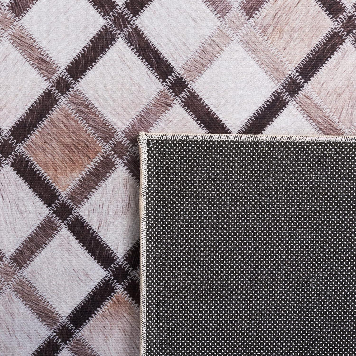 SAFAVIEH Faux Hide Cybill Diamond Area Rug, Beige/Brown, 9' x 12'