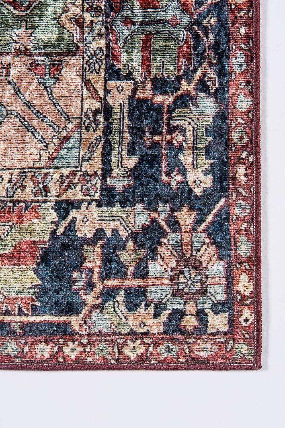 Momeni 8'x10' Karachi Lauryn Machine Loomed Area Rug: Multicolored Medallion Pattern, Low Pile, Indoor Use, Polyester