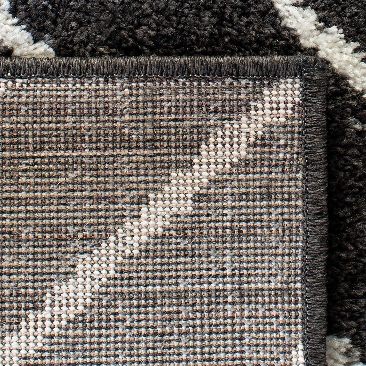Adirondack ADR241 Machine Made Indoor Area Rug - Brown/Ivory - 6'x6' - Safavieh