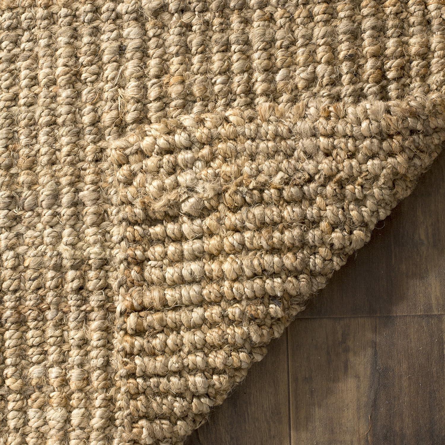 Handwoven Earthy Natural Jute 6' x 9' Rectangular Area Rug