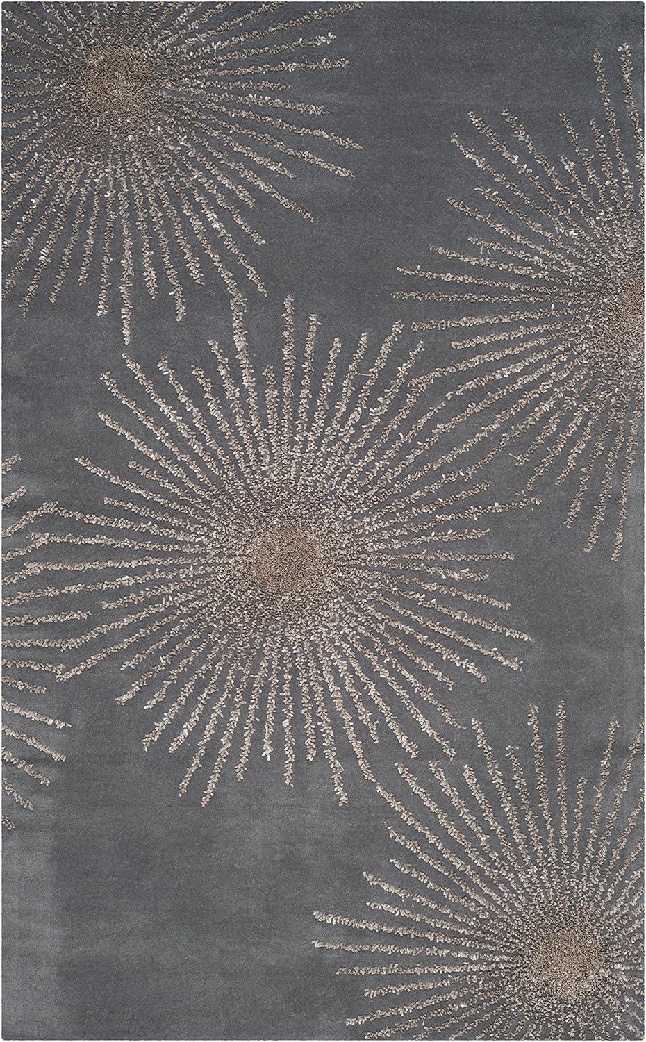 Soho SOH712 Hand Tufted Indoor Accent Rug - Dark Grey/Silver - 3'6"x5'6" - Safavieh.